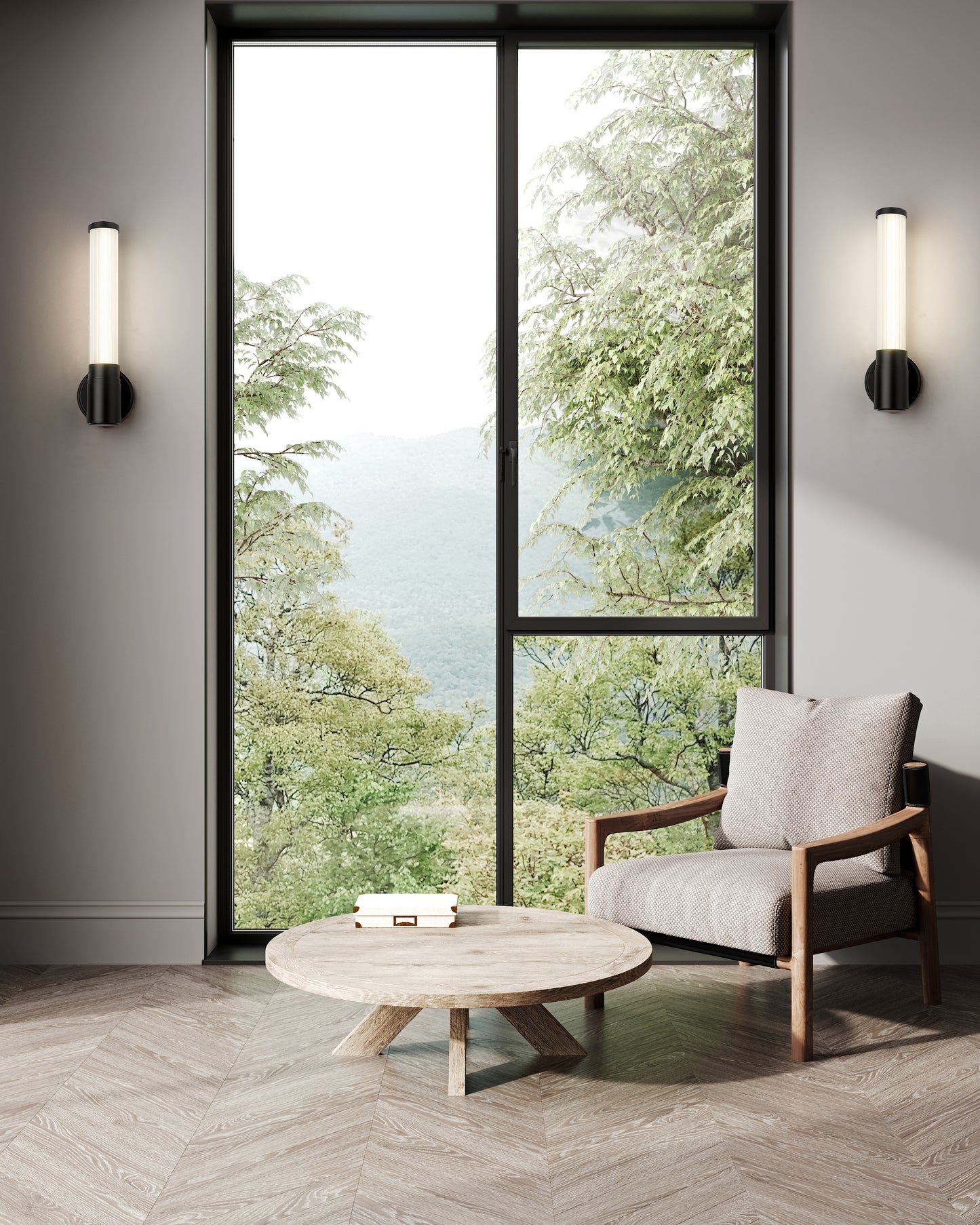 1020-1S-MB-LED - Warwick 1 Light Wall 16" Sconce - Matte Black