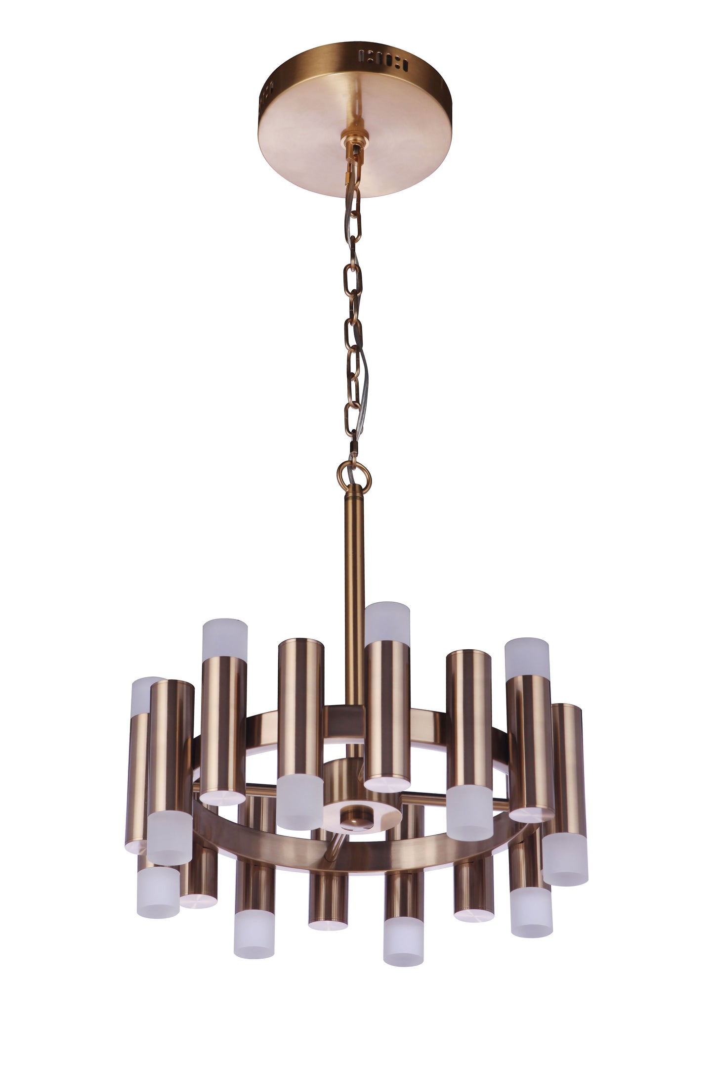 57516-SB-LED - Simple Lux 16 Light 16" Wide Chandelier - Satin Brass