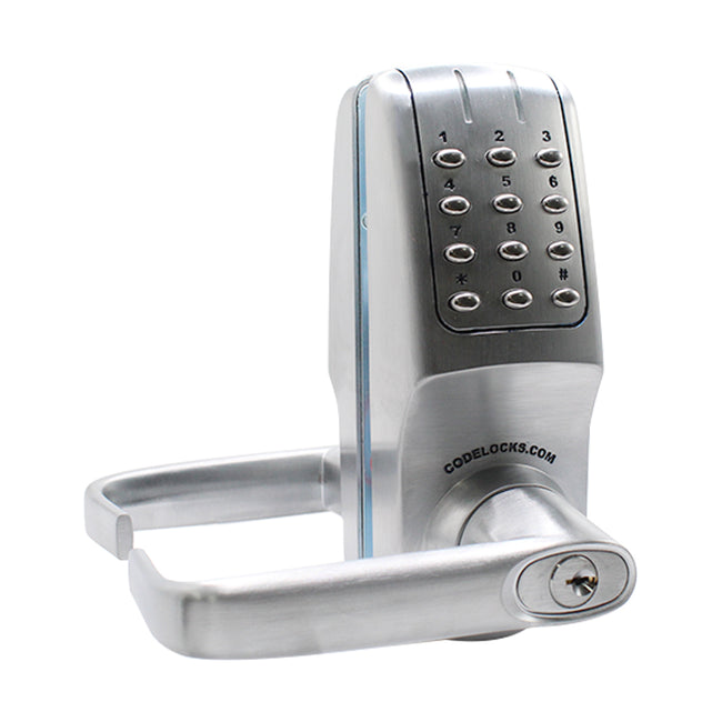 CL5210BS - 90 User Electronic Keypad Lever Lock - Brushed Stainless Steel