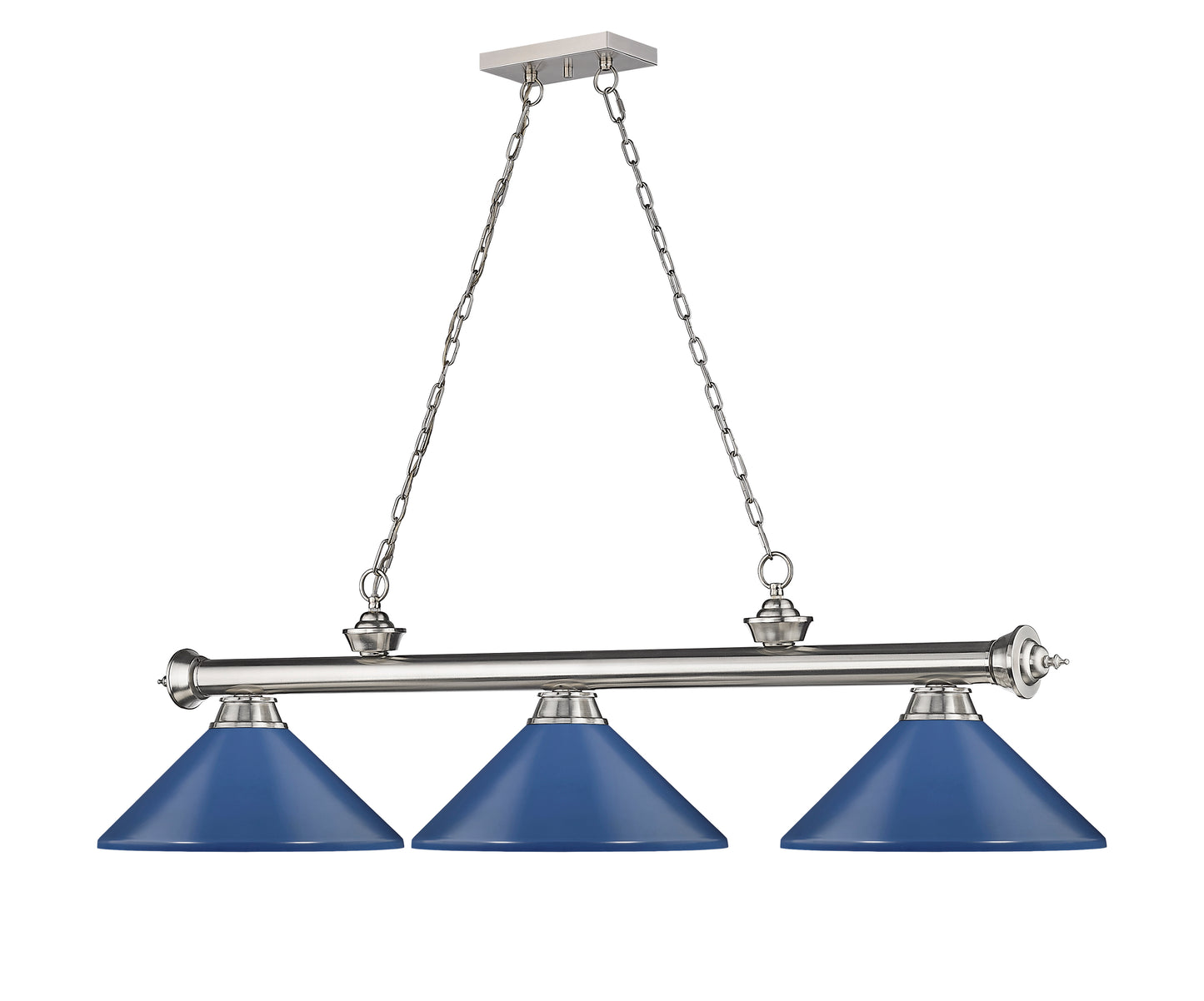 2306-3BN-MNB - Cordon 3 Light 58" Billiard - Brushed Nickel