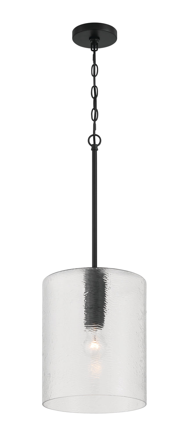60292-FB - Lyndsey 1 Light 10" Wide Pendant - Flat Black