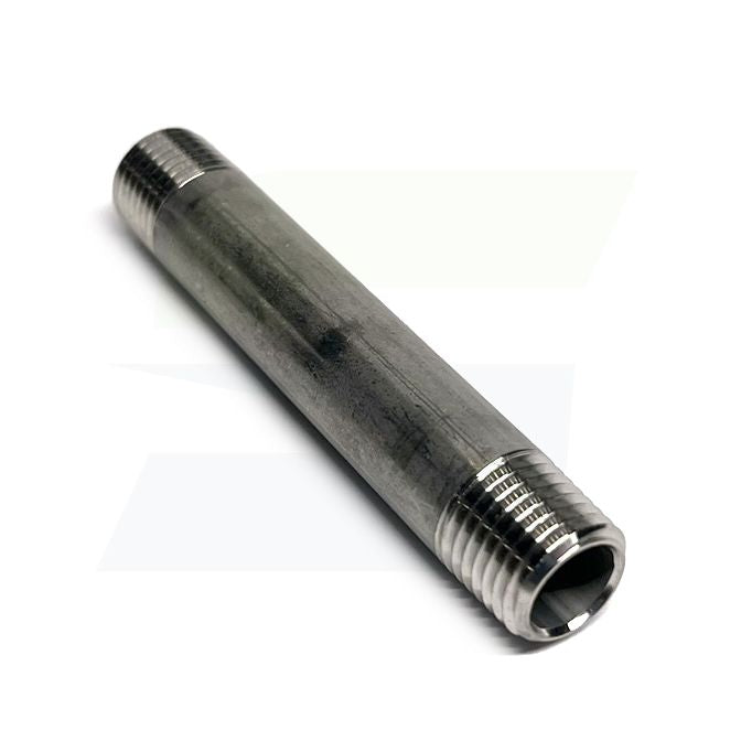6004-300 - 1/4" x 3" L Threaded Pipe Nipple, 316/316L Stainless Steel Schedule 40