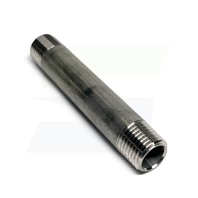 6004-300 - 1/4" x 3" L Threaded Pipe Nipple, 316/316L Stainless Steel Schedule 40