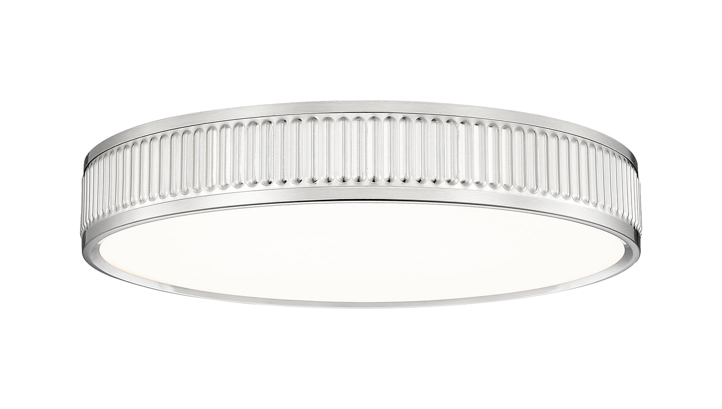 1013F16-BN-LED - Stari 1 Light Flush 17" Mount - Brushed Nickel
