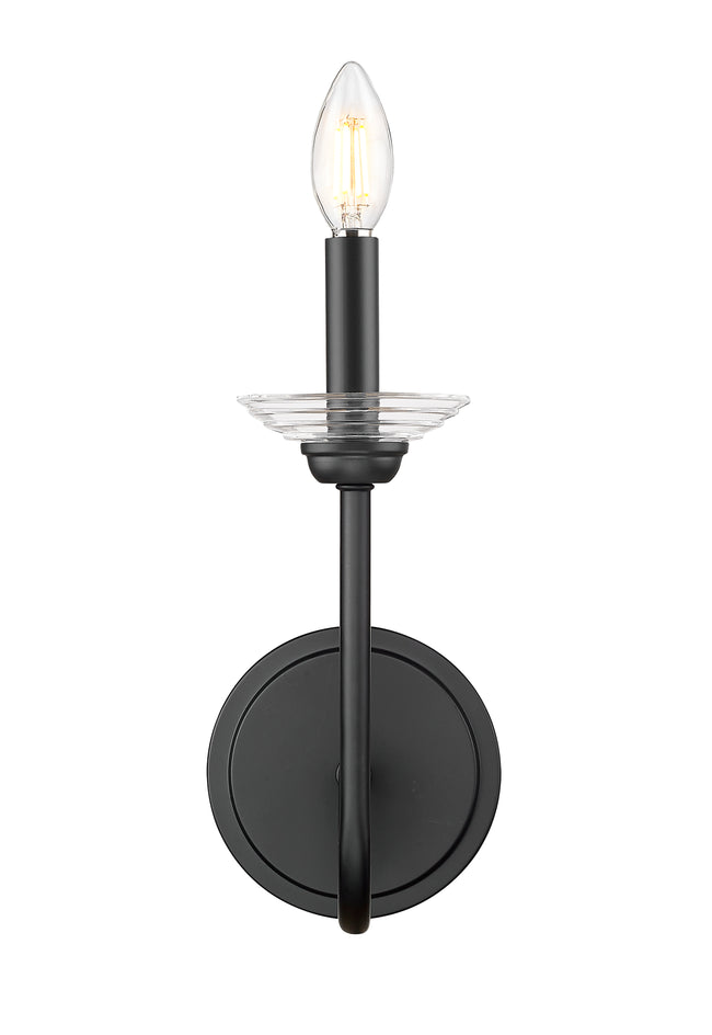 352-1S-MB - Allistair 1 Light Wall 12" Sconce - Matte Black