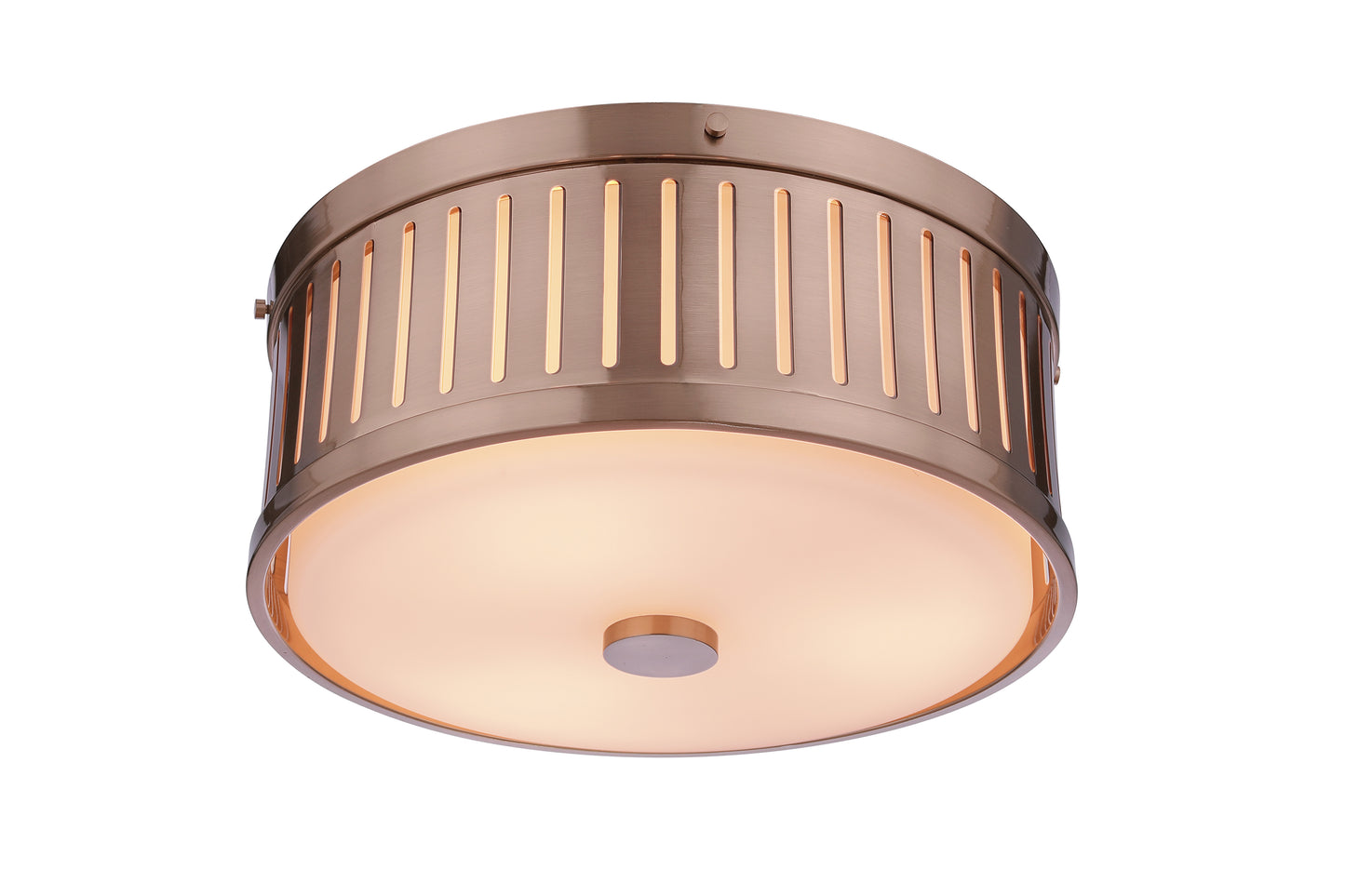 X3313-SB - Livingston 3 Light 13" Wide Flush Mount - Satin Brass