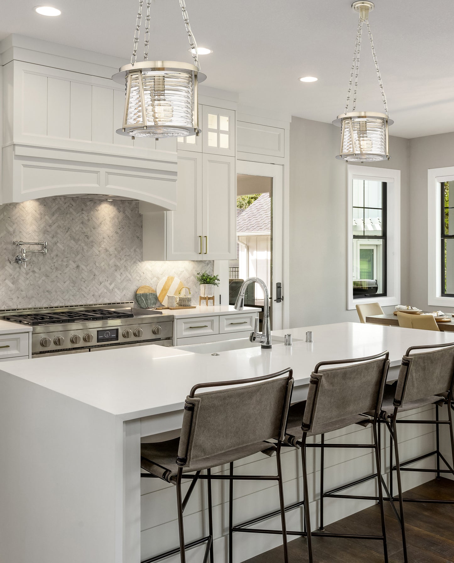 7503P13-BN - Cape Harbor 1 Light 13" Pendant - Brushed Nickel