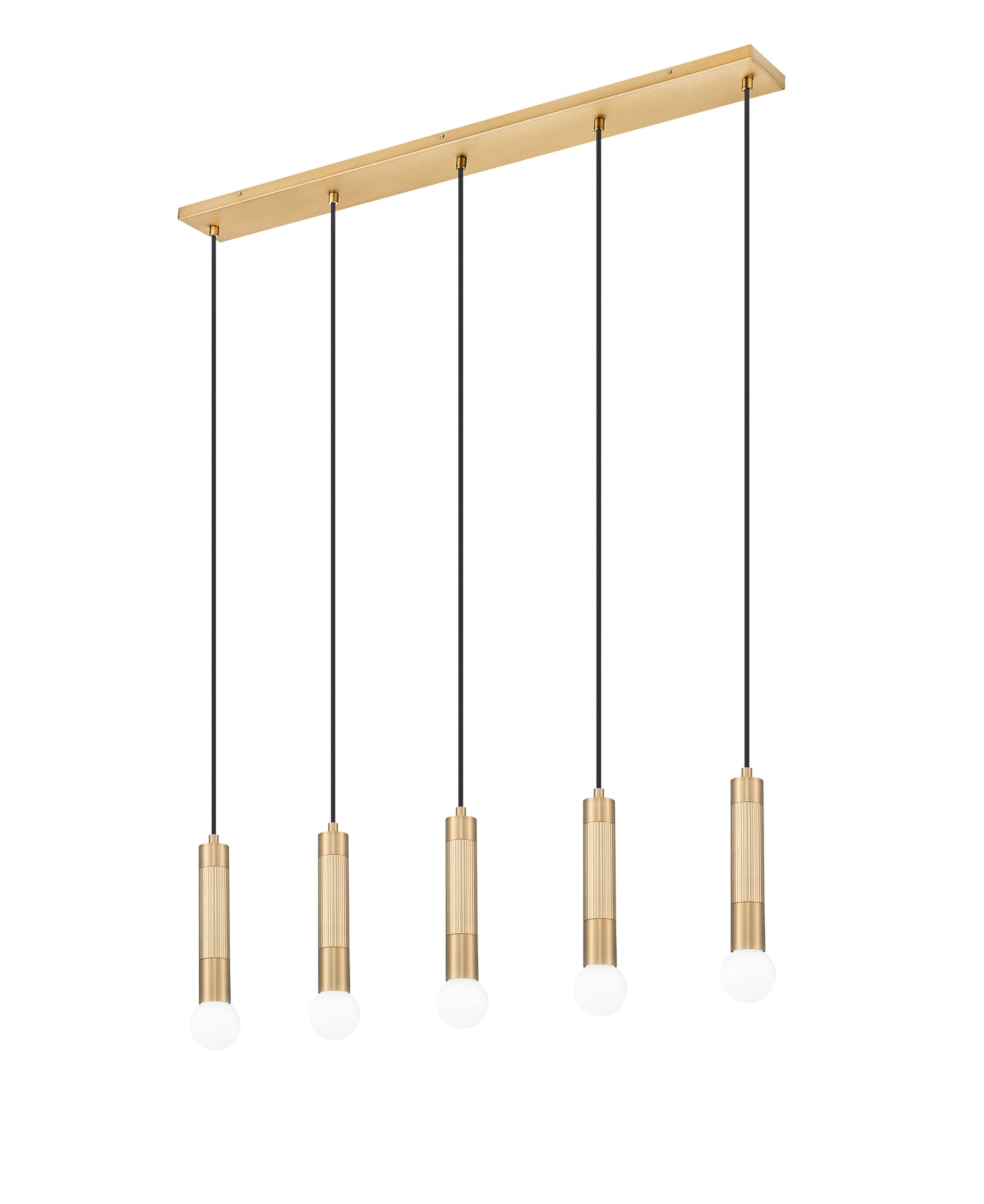1956P-5L-MGLD - Stari 5 Light Linear 42" Chandelier - Modern Gold