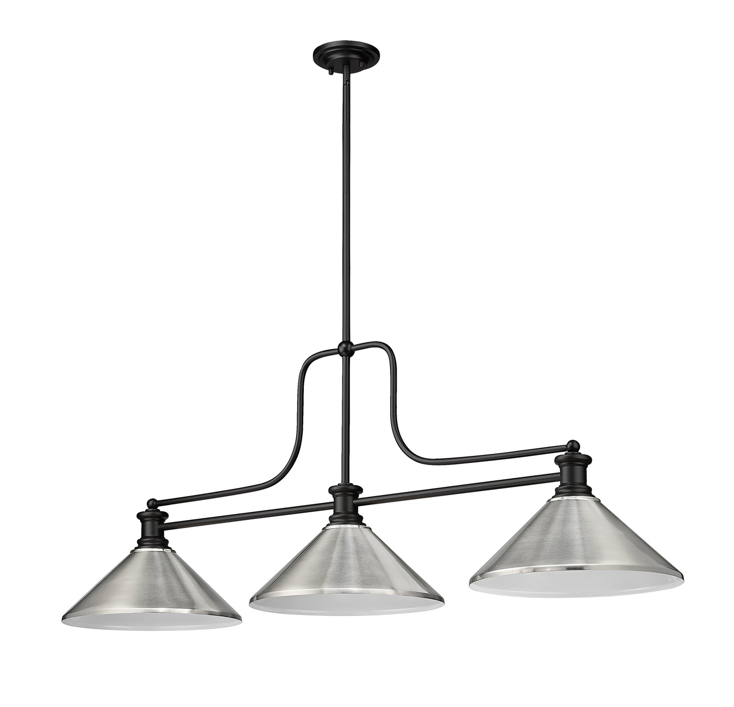 725-3MB-MBN - Melange 3 Light 52" Billiard - Matte Black