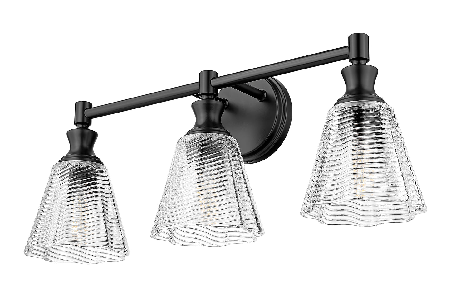 7704-3V-MB - Auden 3 Light 24" Vanity - Matte Black
