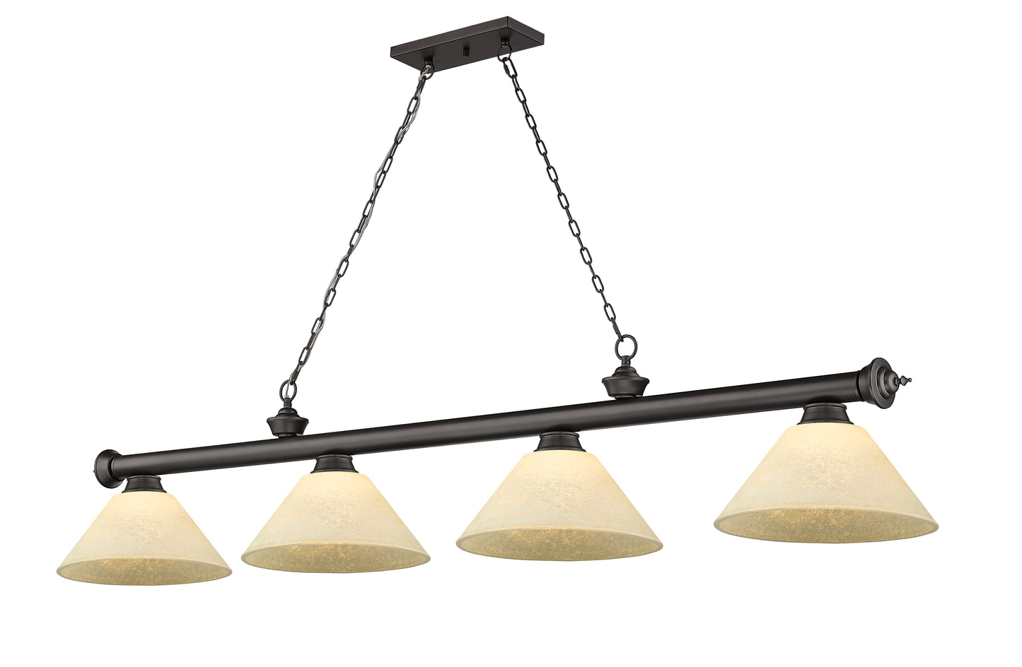 2306-4BRZ-AGM14 - Cordon 4 Light 81" Billiard - Bronze