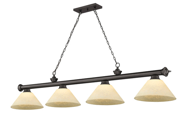 2306-4BRZ-AGM14 - Cordon 4 Light 81" Billiard - Bronze