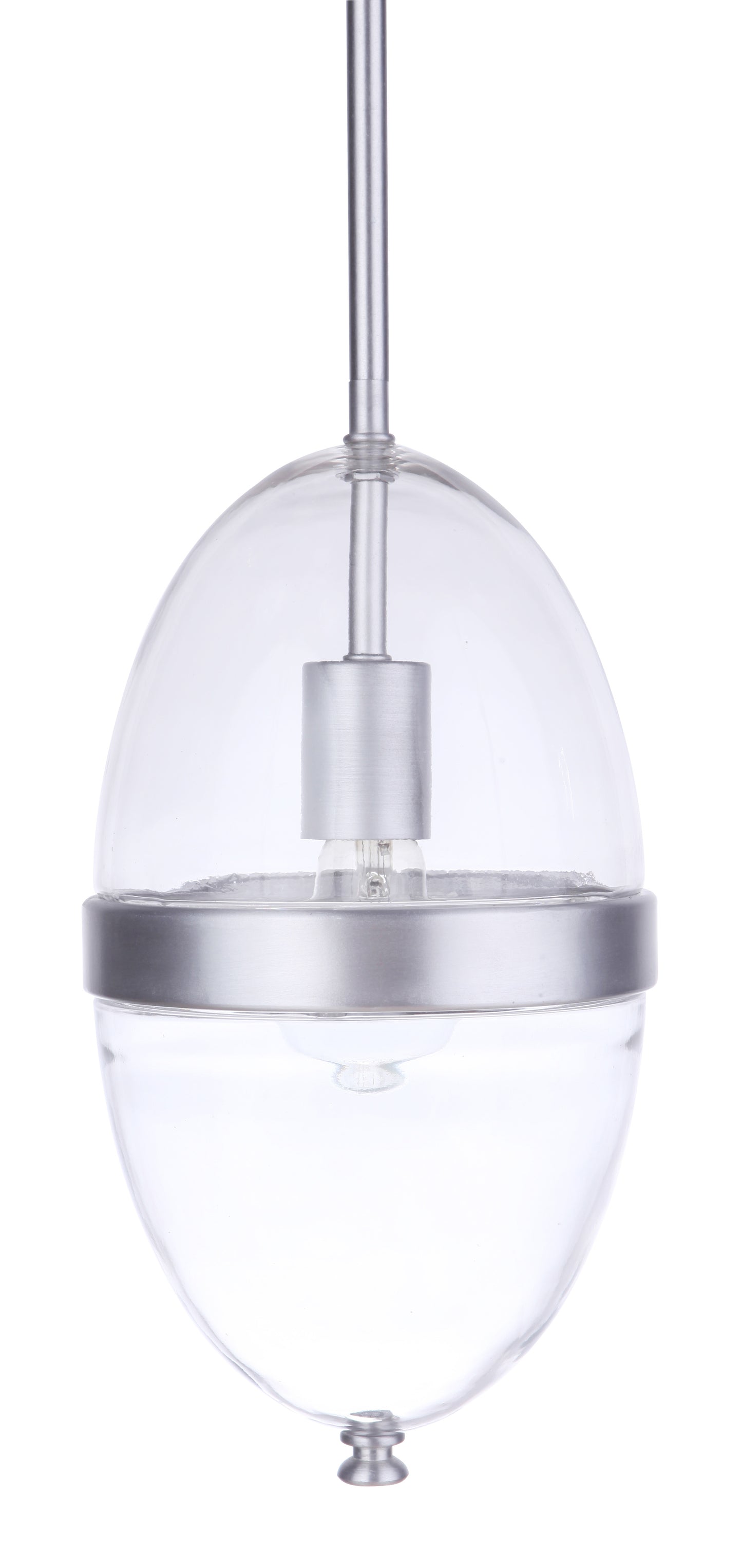 ZA3511-SA - Sivo 1 Light 6.75" Wide Outdoor Pendant - Satin Aluminum