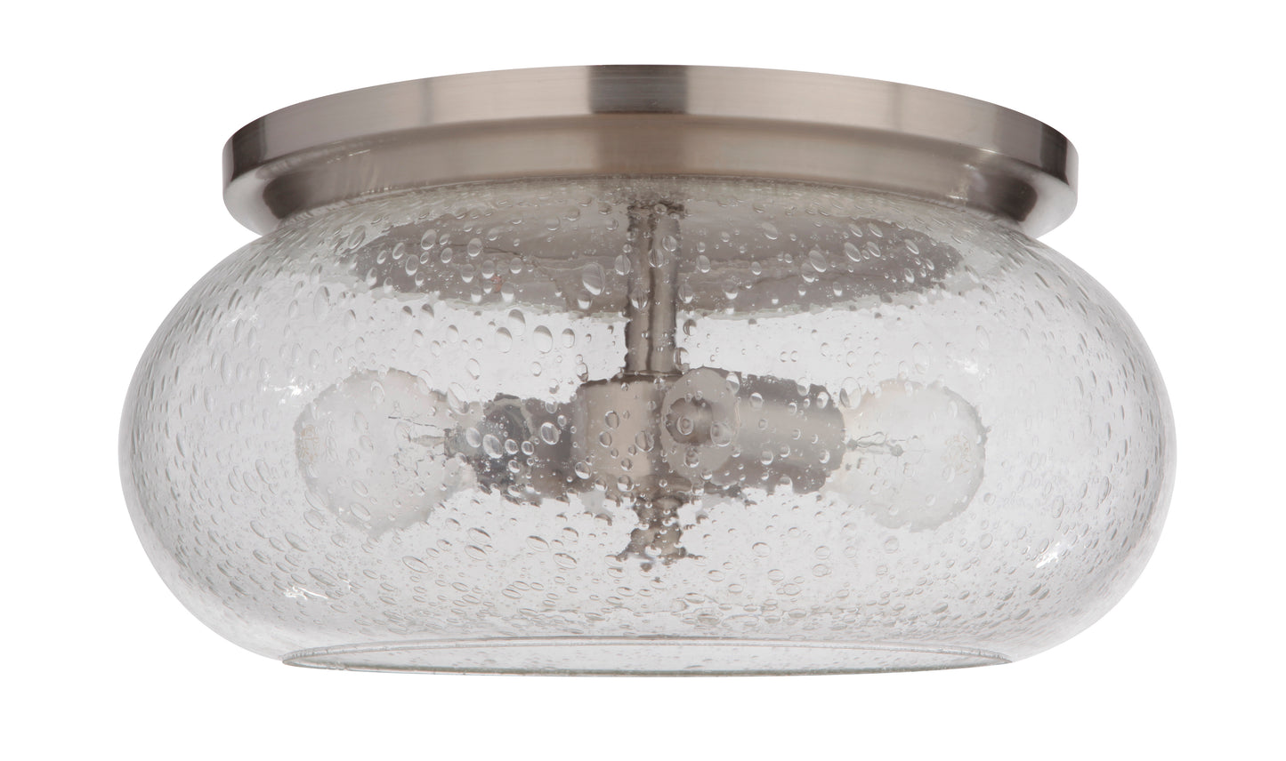 49982-BNK - Serene 2 Light 14.5" Wide Flush Mount - Brushed Nickel