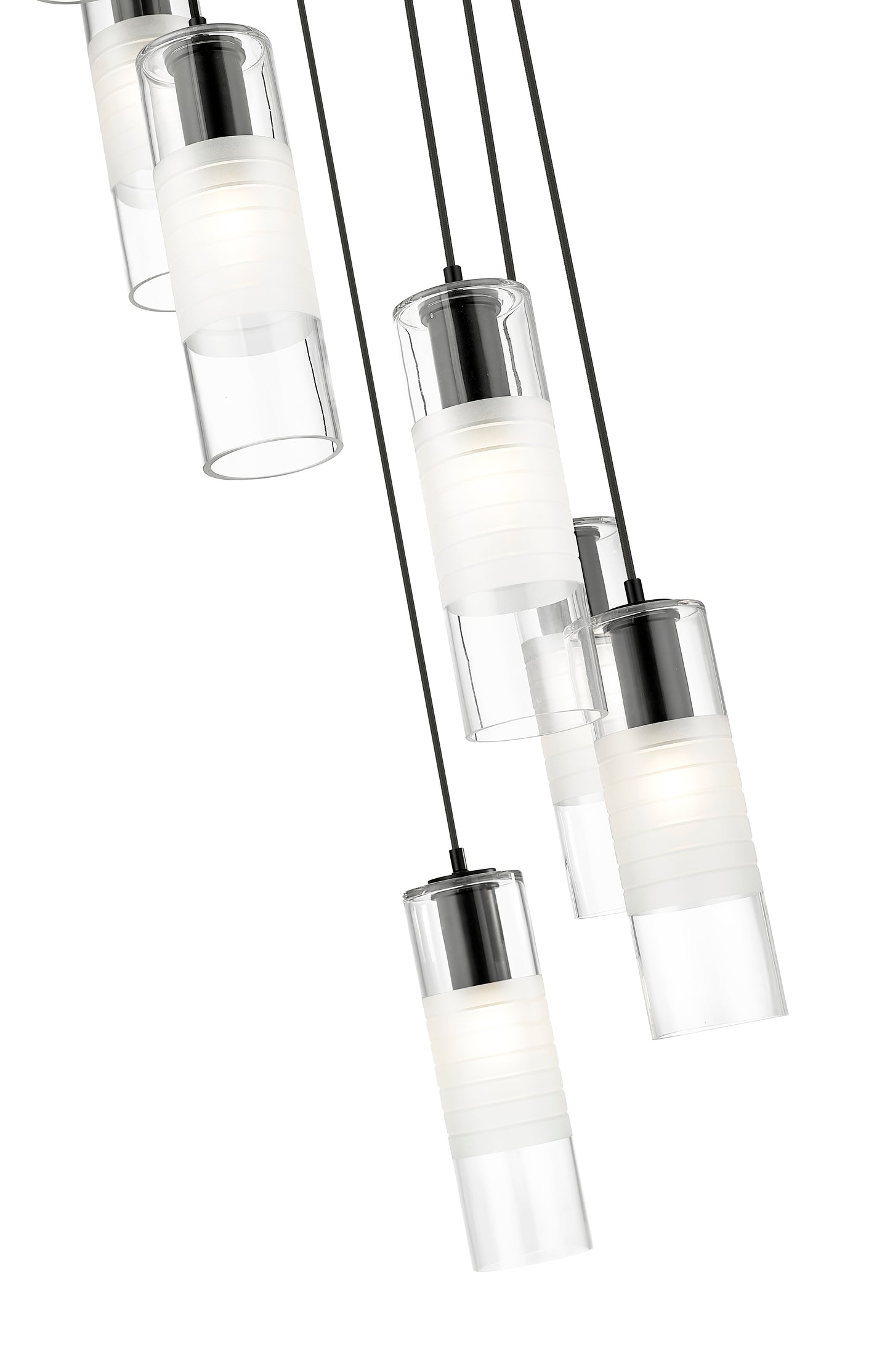824P-7R-MB - Alton 7 Light 18" Chandelier - Matte Black