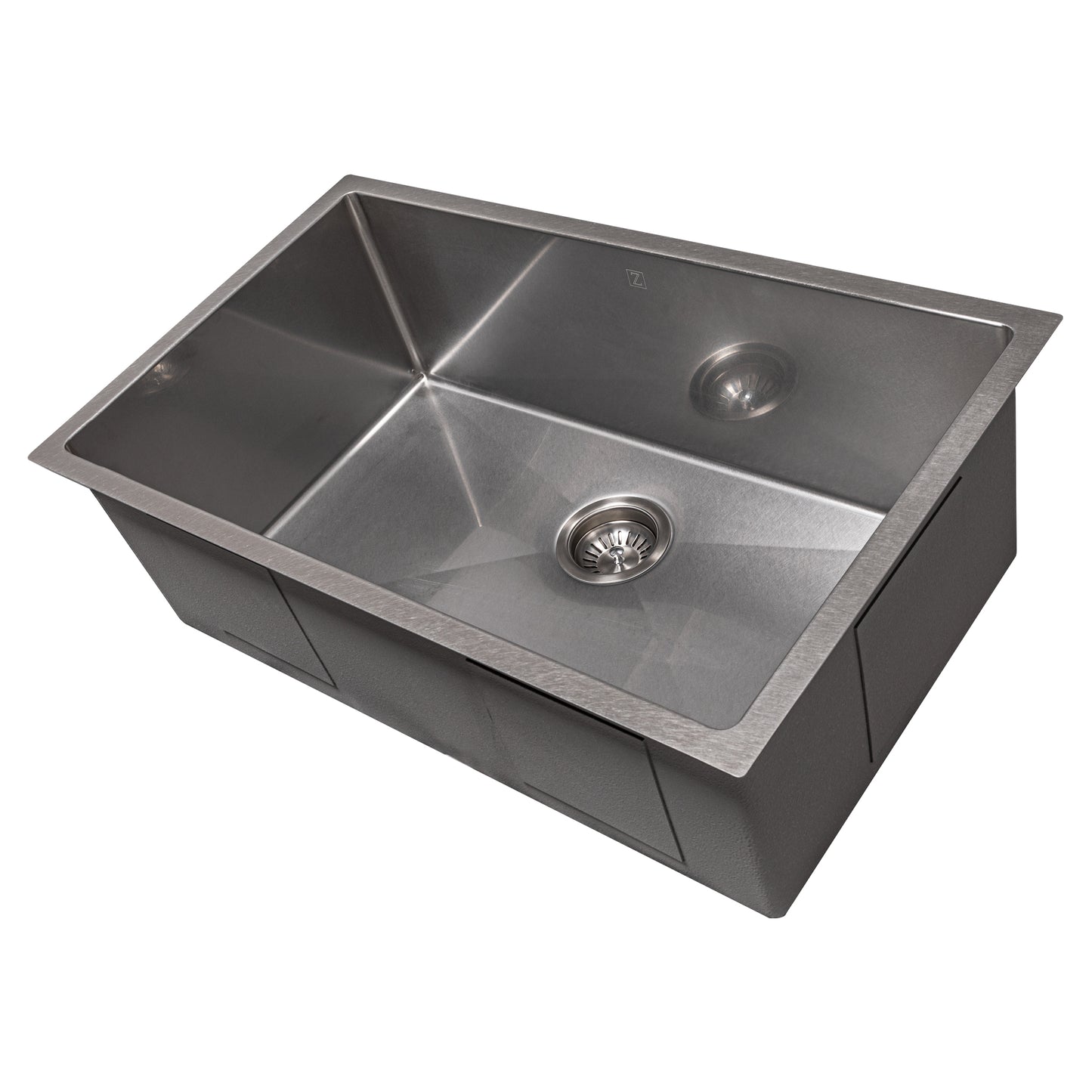 SRS-33S - 33" Meribel Undermount Single Bowl Satin Stainless Steel Kitchen Sink with Bottom Grid
