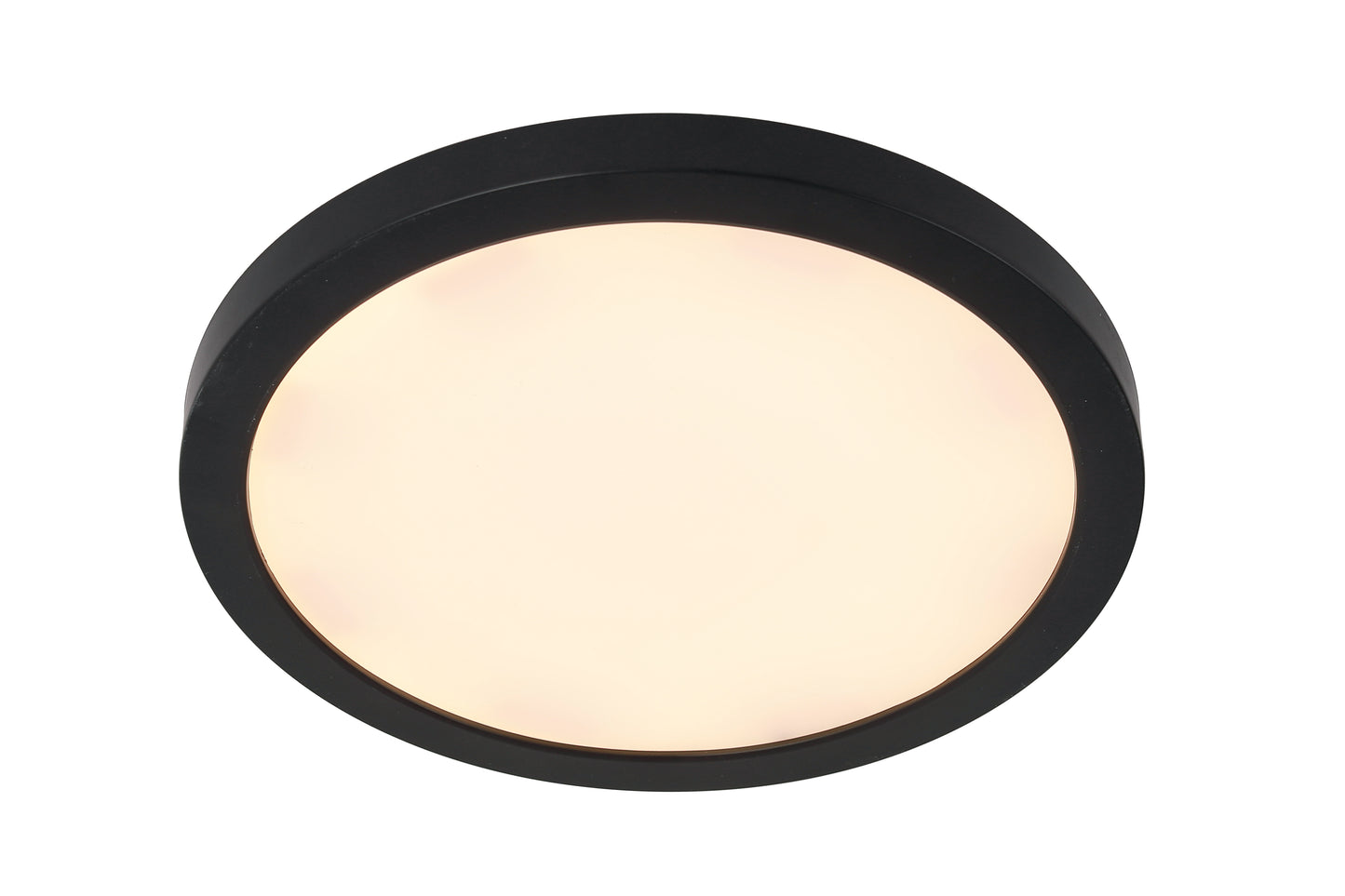 X9409-FB-LED-5CCT - Slim Line II 1 Light 9" Wide Flush Mount - Flat Black