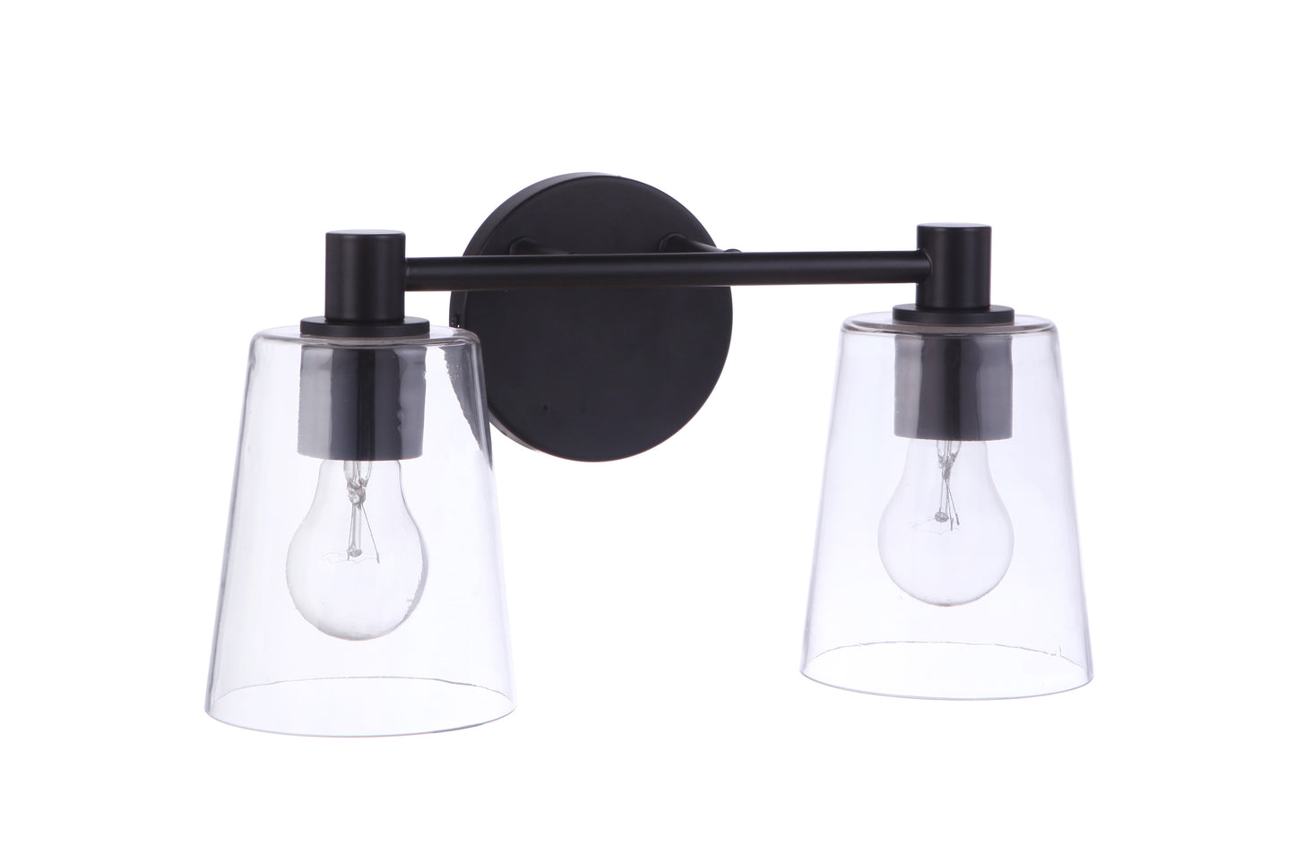 12615FB2 - Emilio 2 Light 15" Wide Vanity Light - Flat Black