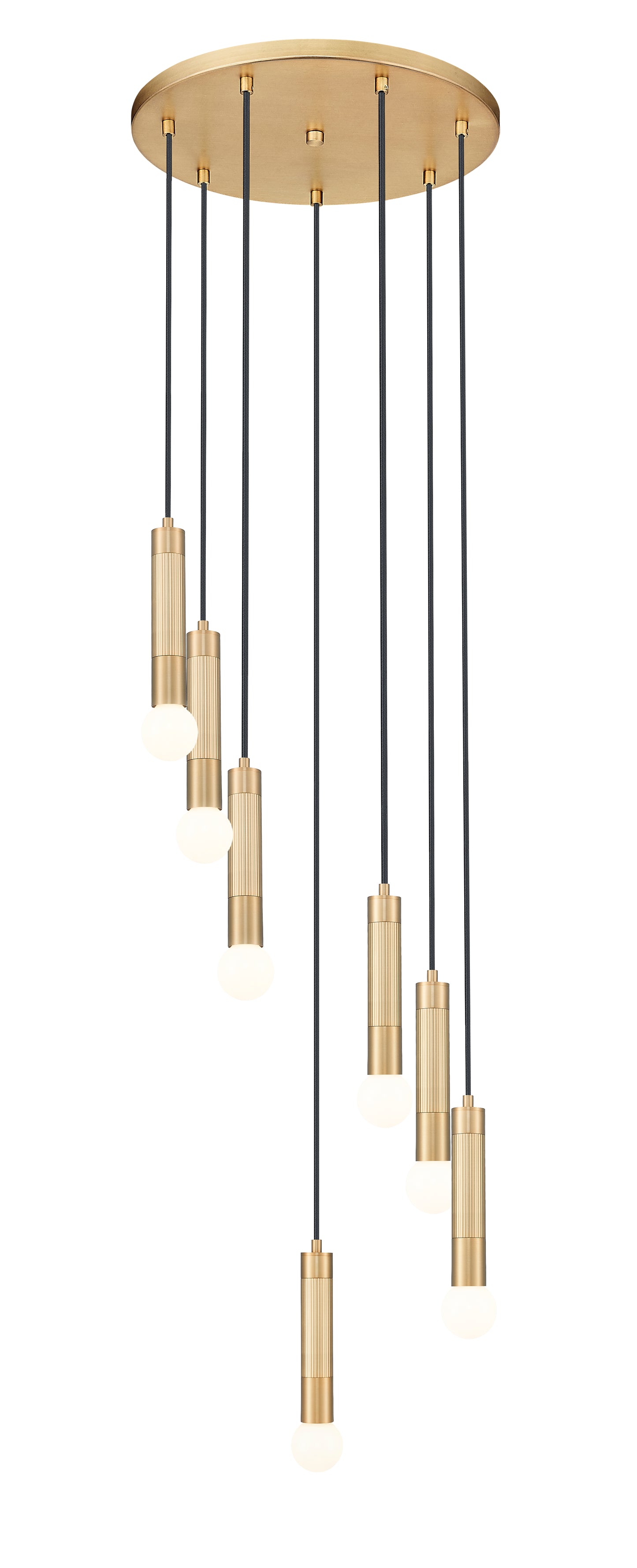 1956P-7R-MGLD - Stari 7 Light 18" Chandelier - Modern Gold