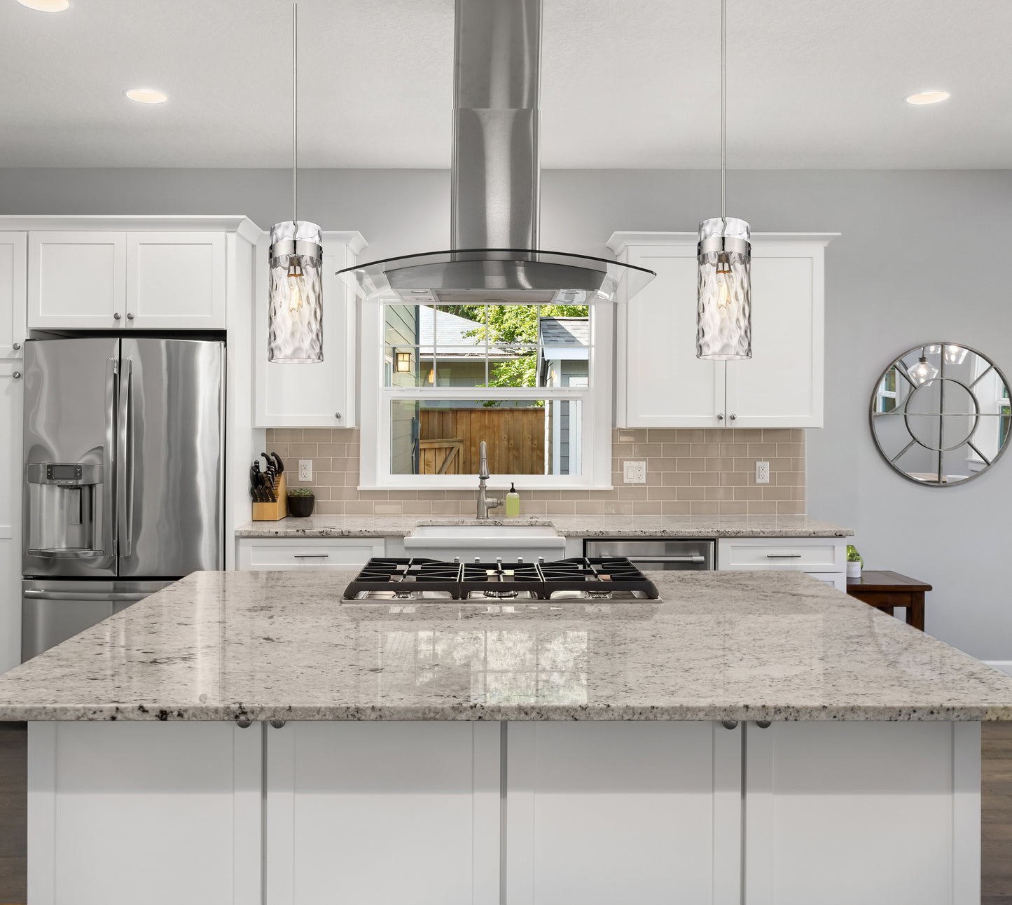 3035P6-PN - Fontaine 1 Light 6" Pendant - Polished Nickel
