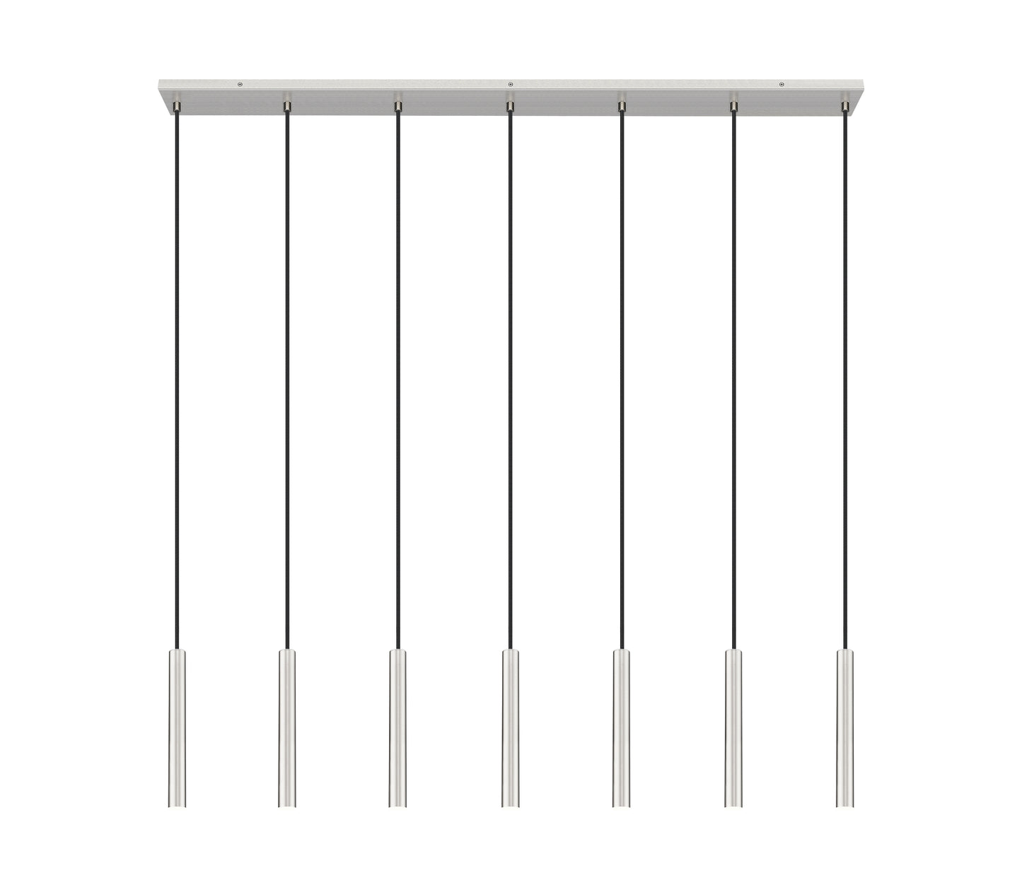 919MP12-7L-BN-LED - Forest 7 Light Linear 54" Chandelier - Brushed Nickel