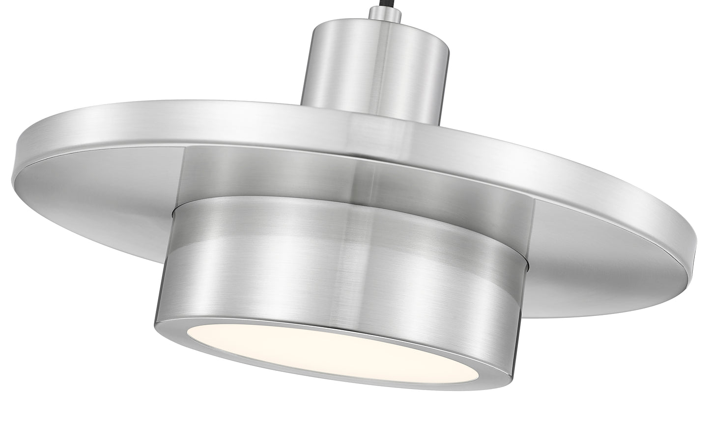 829P12-BN-LED - Ludo 1 Light 12" Pendant - Brushed Nickel