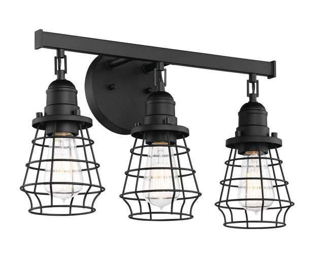 50603-FB - Thatcher 3 Light 19" Wide Vanity Light - Flat Black