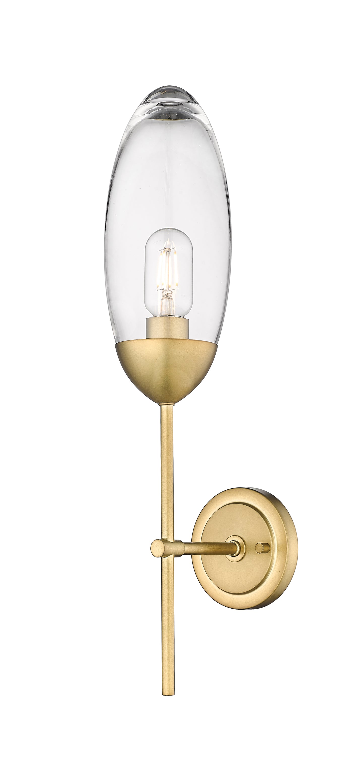 651S-RB - Arden 1 Light Wall 22" Sconce - Rubbed Brass