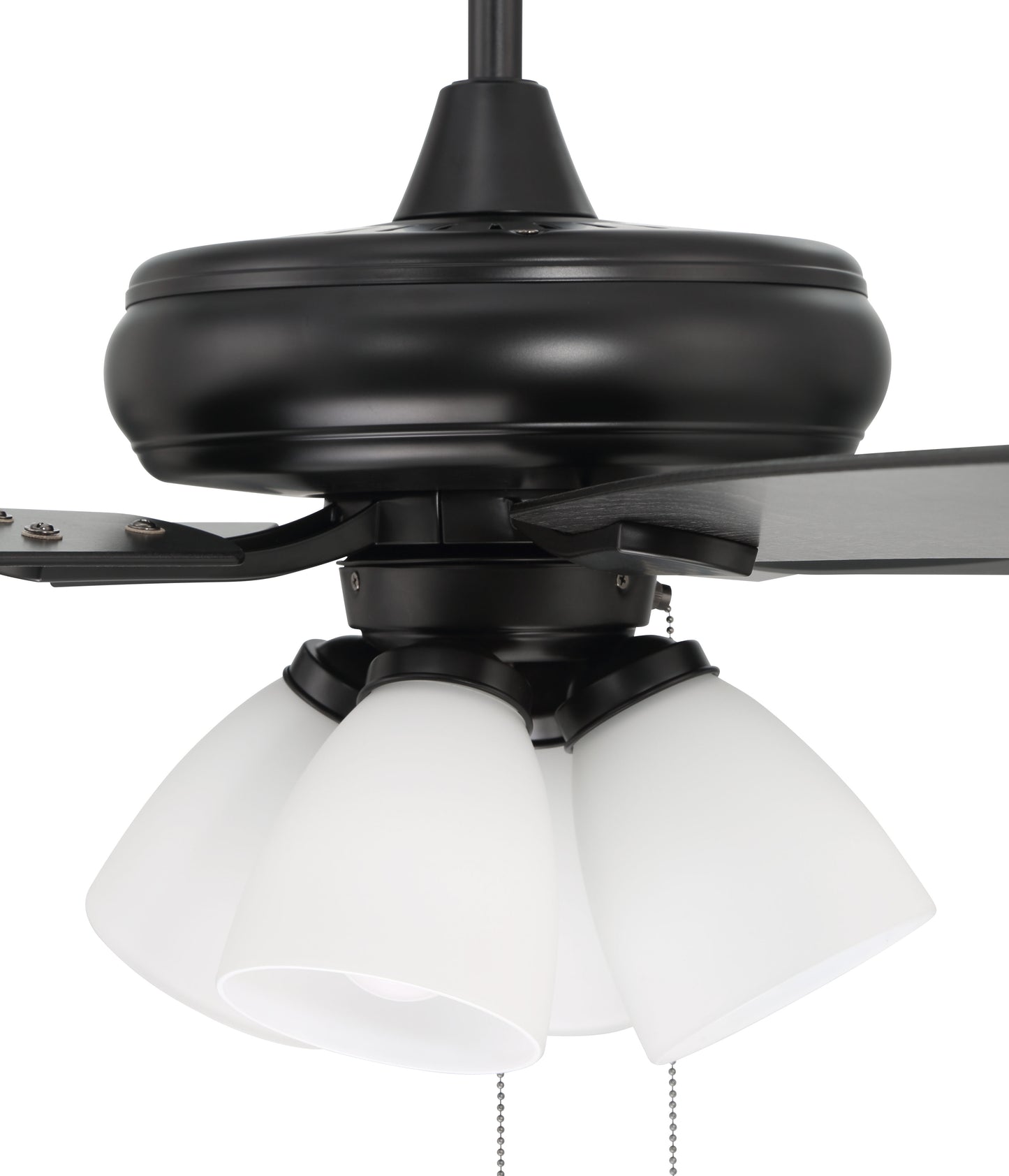 ECF114FB5-FBGW - Eos Frost 4 Light 52" 5 Blade Ceiling Fan with Light Kit - Flat Black