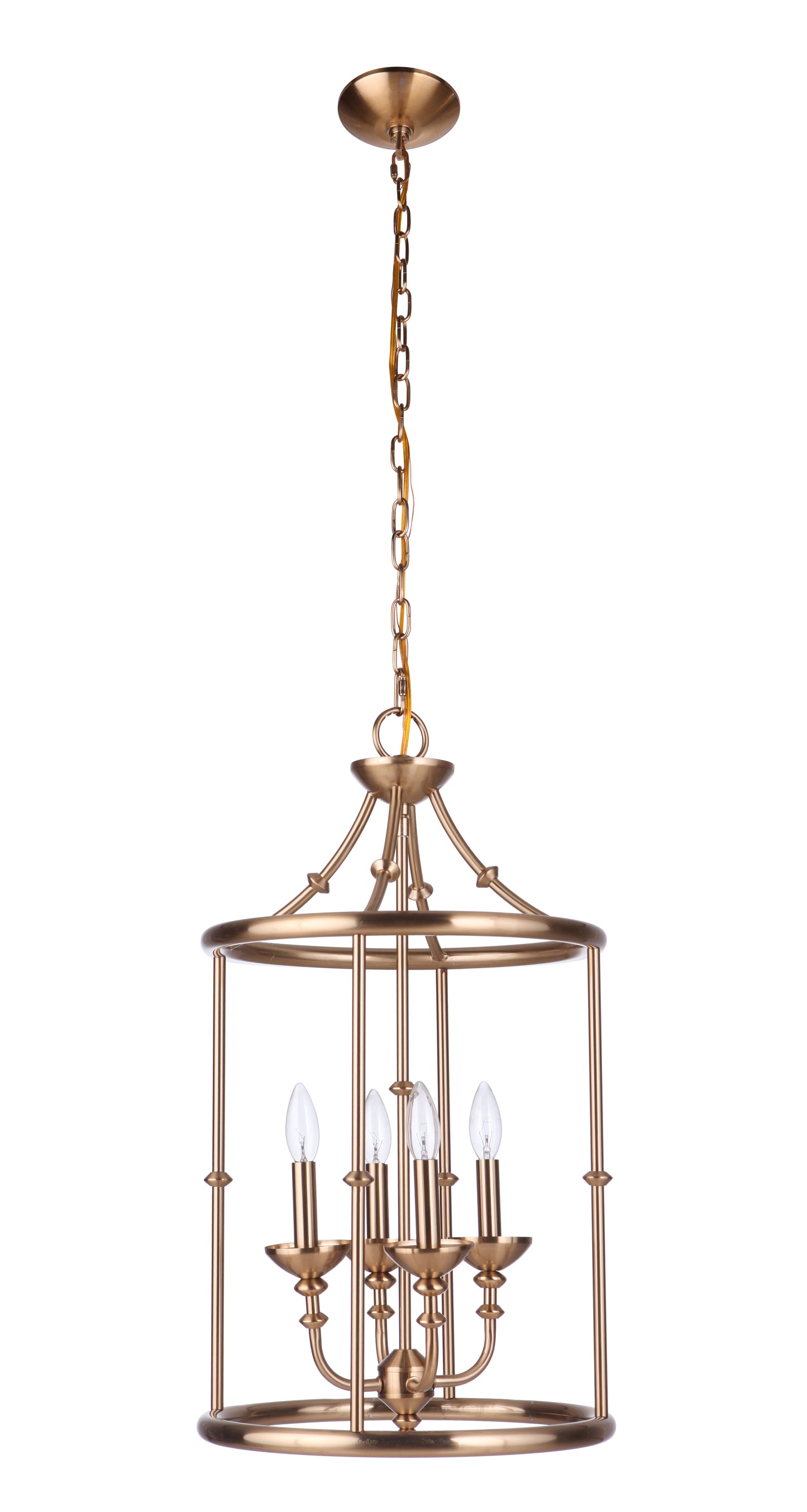 53734-SB - Marlowe 4 Light 15" Wide Foyer Light - Satin Brass