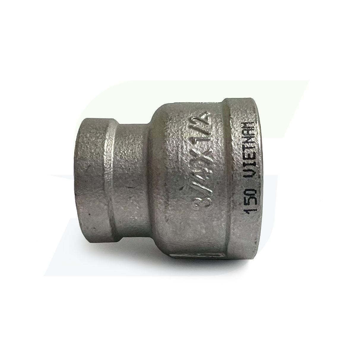 K412-1208 - 3/4" x 1/2" Threaded Reducing Coupling, 304 Stainless Steel