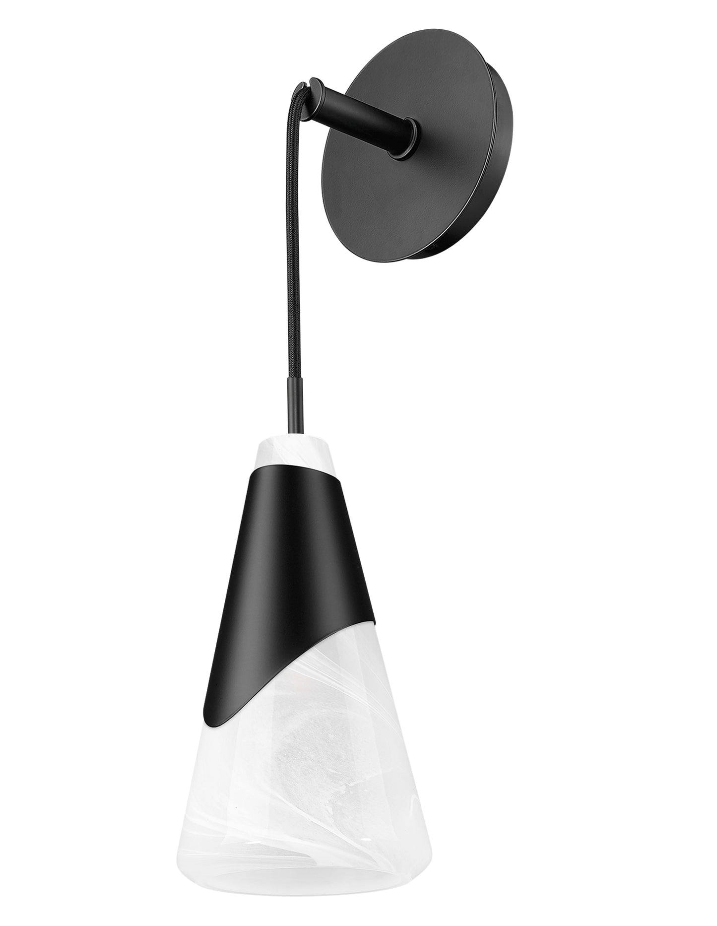 828-1S-MB - Aimie 1 Light Wall 20" Sconce - Matte Black
