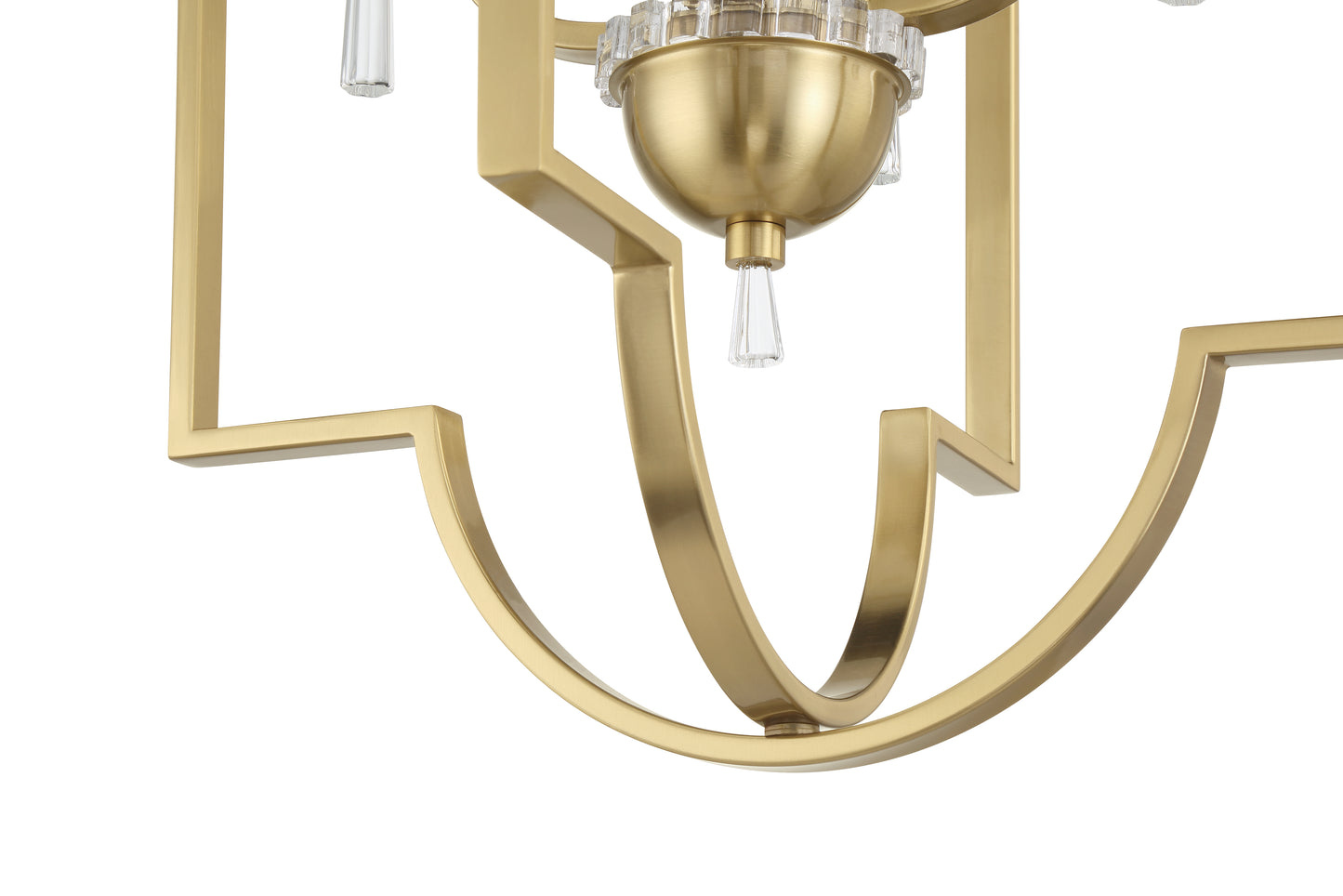 58234-SB - Fortuna 4 Light 19" Wide Foyer Light - Satin Brass