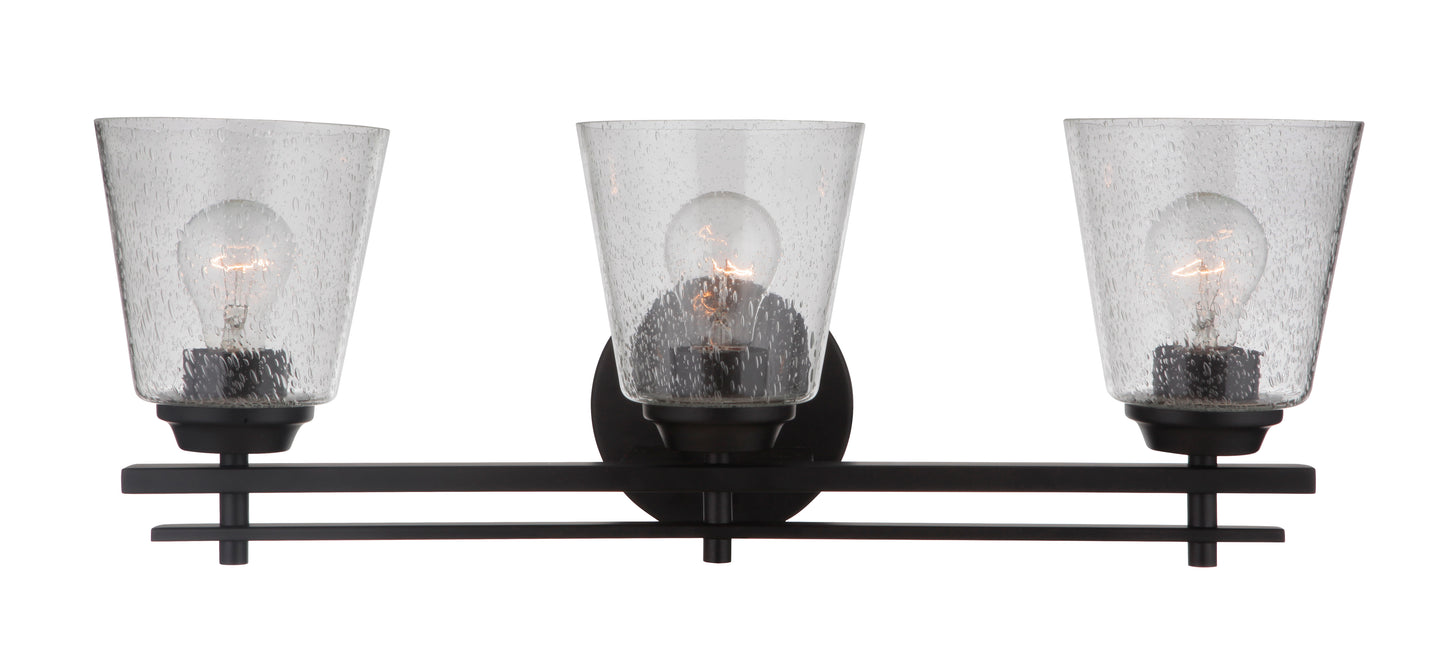 19624FB3 - Drake 3 Light 24" Wide Vanity Light - Flat Black