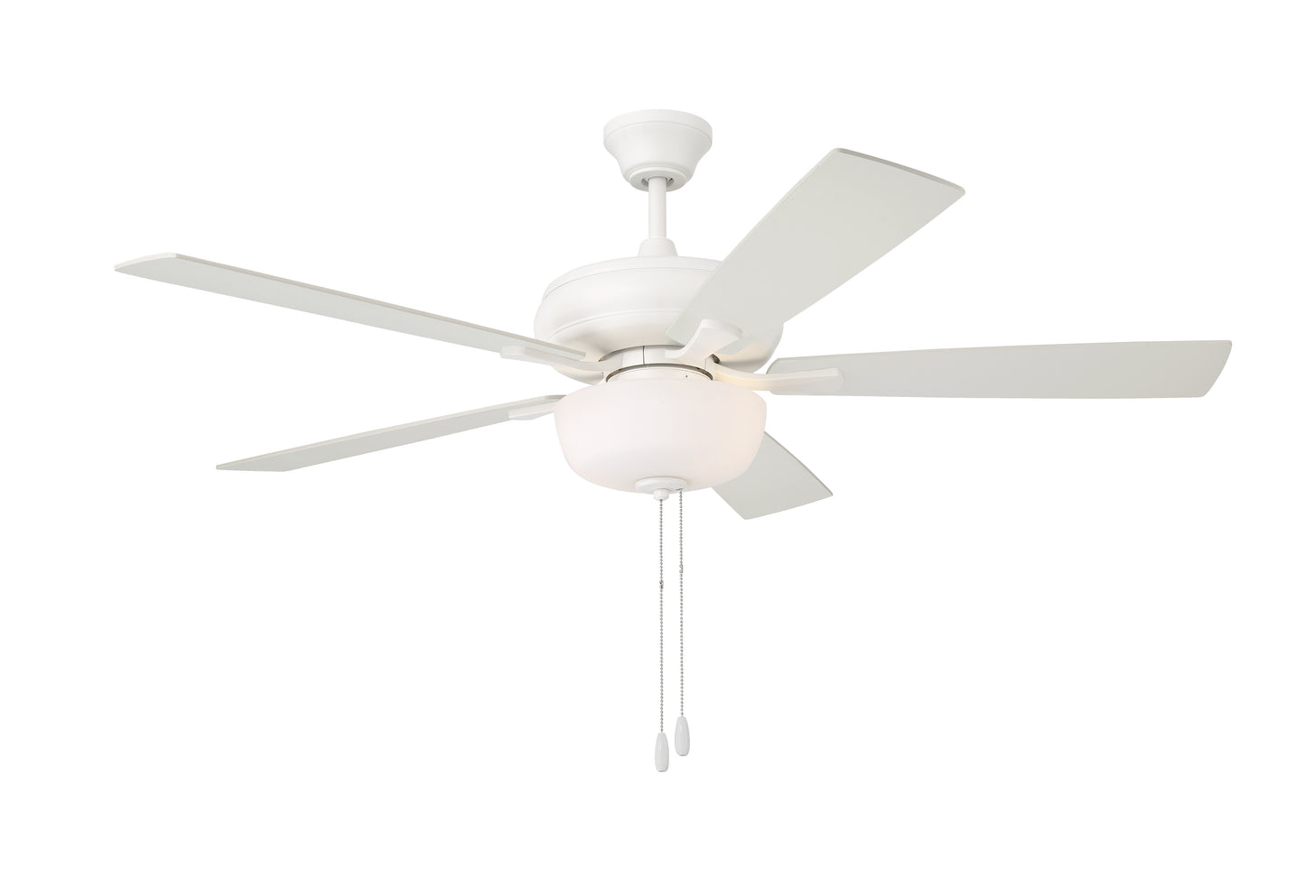 ECF211W5-WWOK - EOS 2 Light Frosted White Bowl 52" Ceiling Fan 52" 5 Blade Ceiling Fan with Light Kit