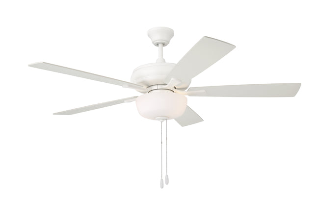 ECF211W5-WWOK - EOS 2 Light Frosted White Bowl 52" Ceiling Fan 52" 5 Blade Ceiling Fan with Light Kit