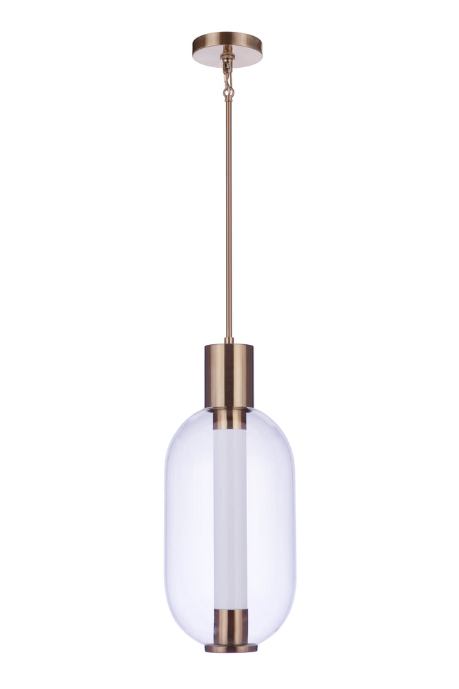 P996SB-LED - Holmes 10" Wide Pendant - Satin Brass