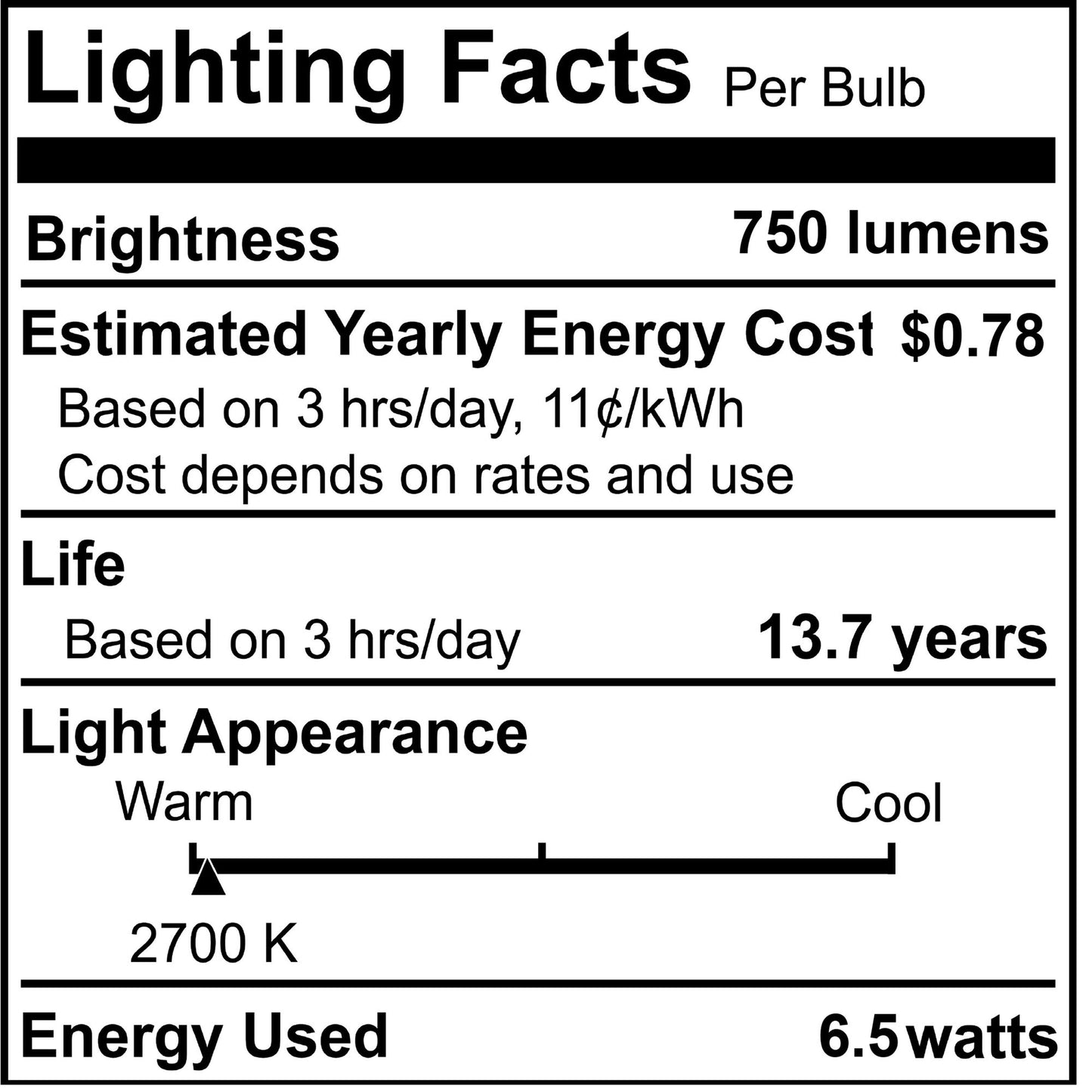 776986 - Dimmable Milky B11 LED Candelabra Light Bulb - 6.5 Watt - 2700K - 4 Pack