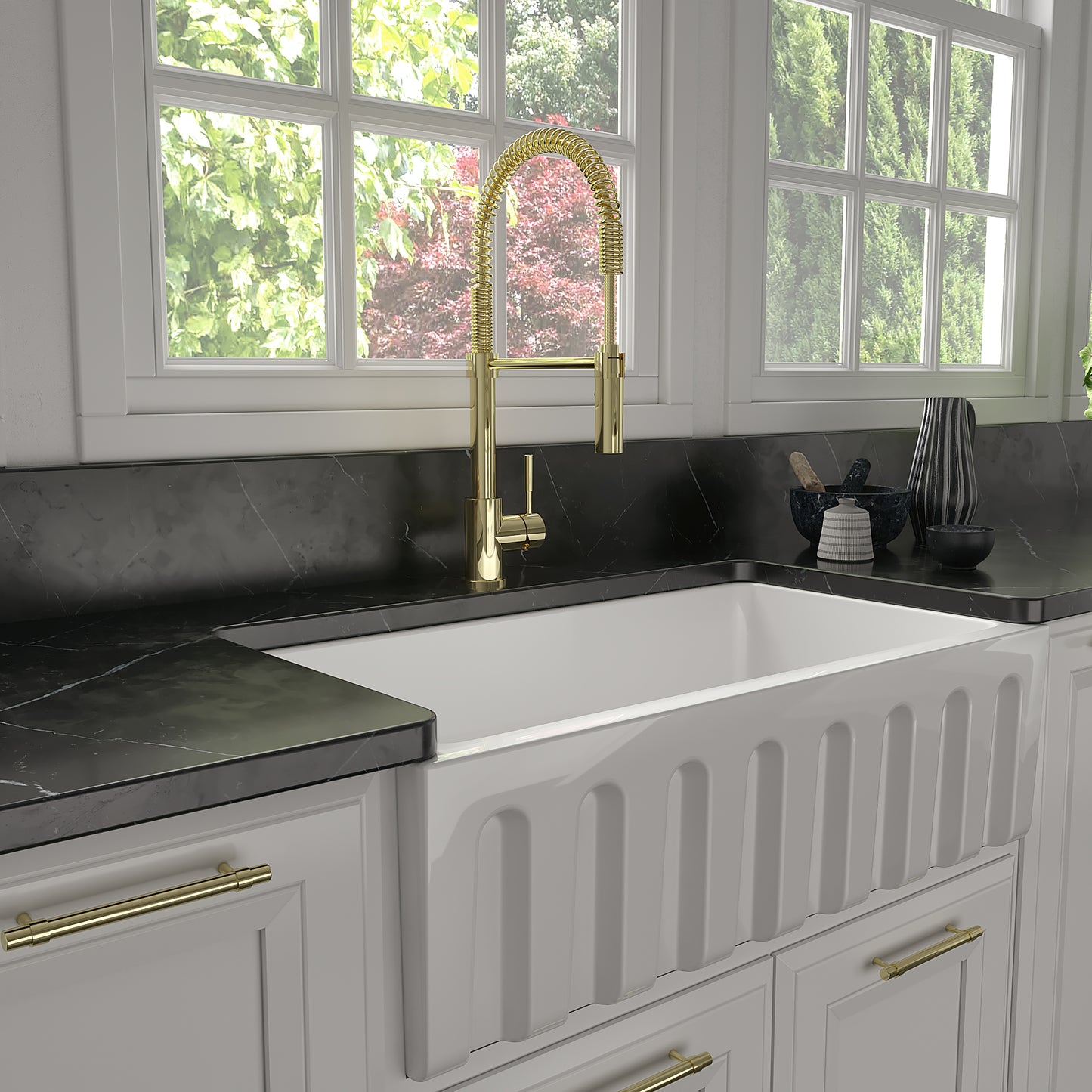 SRA-KF-PG - Sierra Kitchen Faucet in Polished Gold