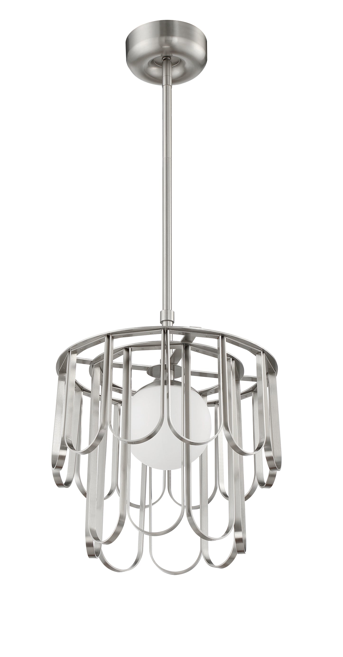 54993-BNK - Melody 1 Light 15" Wide Pendant - Brushed Nickel
