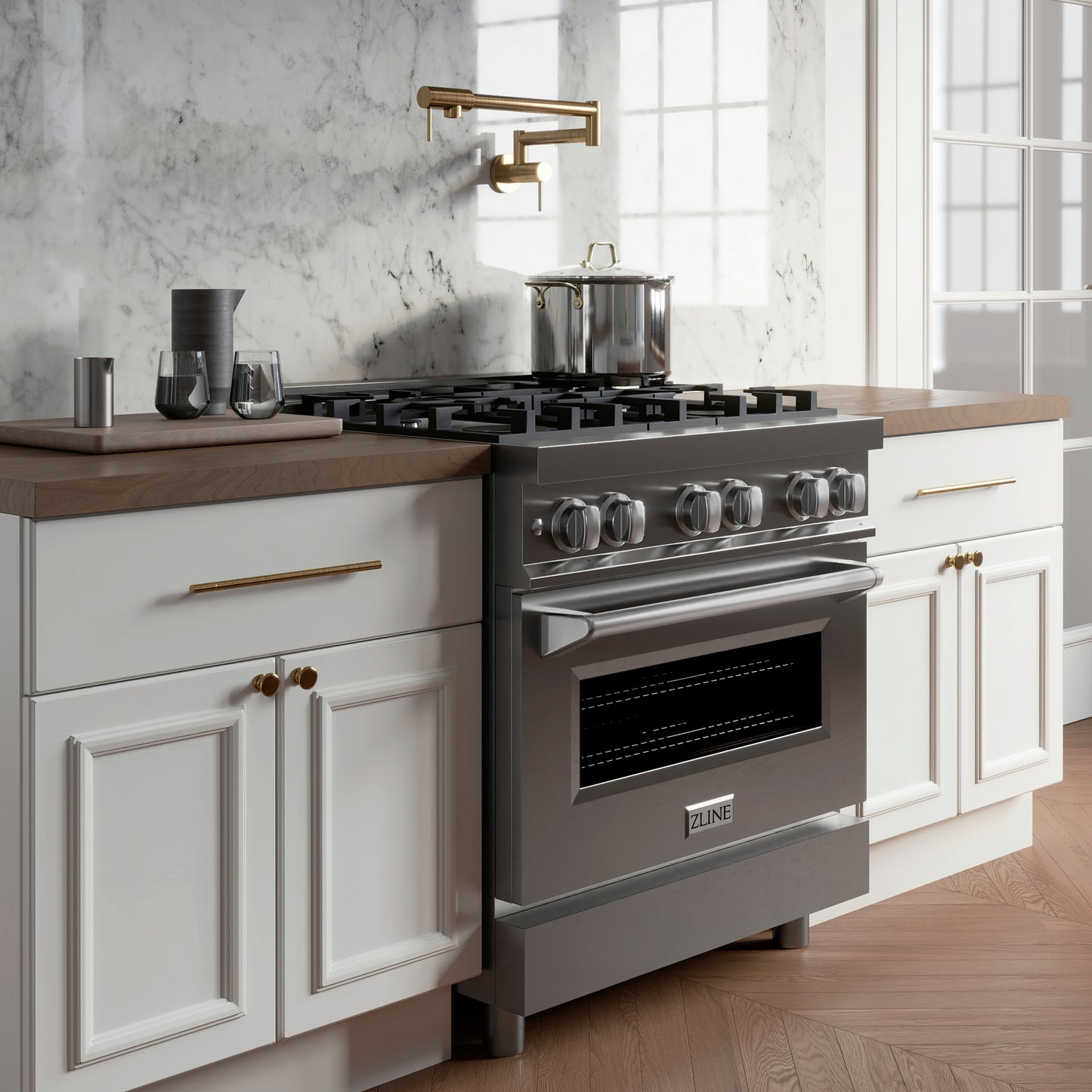 GEM-FPF-PG - Gemini Pot Filler in Polished Gold