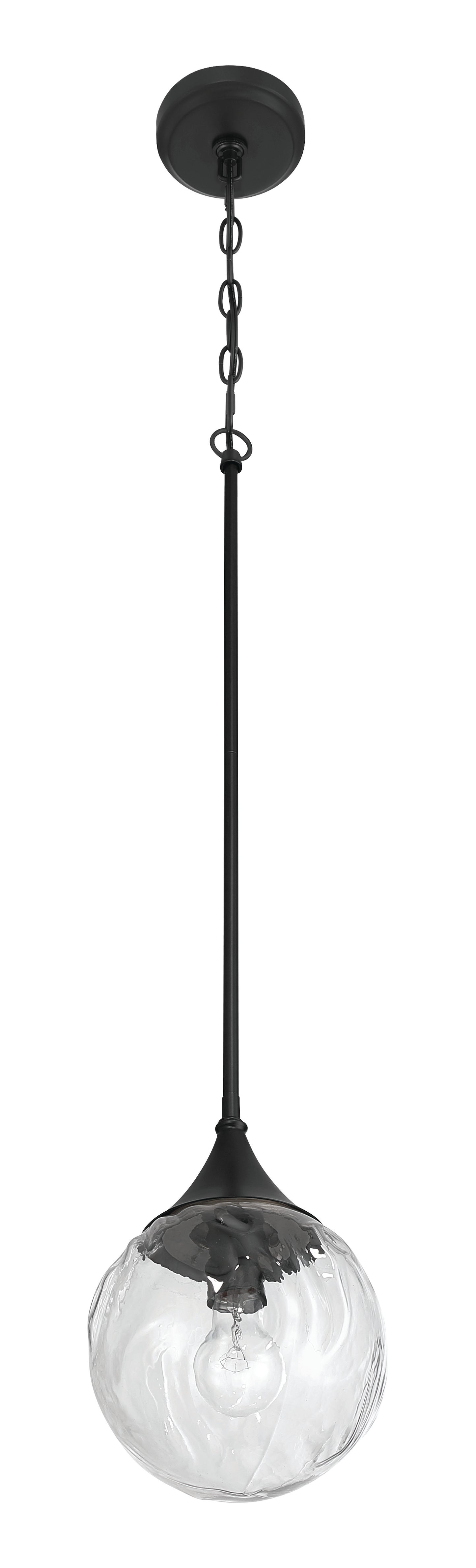 61291-FB - Reflection 1 Light 8" Wide Mini Pendant - Flat Black