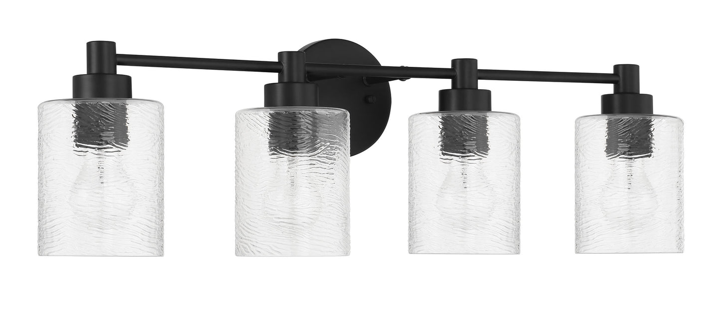 60204-FB - Lyndsey 4 Light 28" Wide Vanity Light - Flat Black