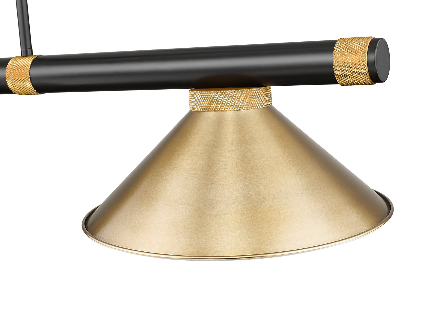 3050-3MB-RB-HBR15 - Vanguard 3 Light 58" Billiard - Matte Black / Rubbed Brass