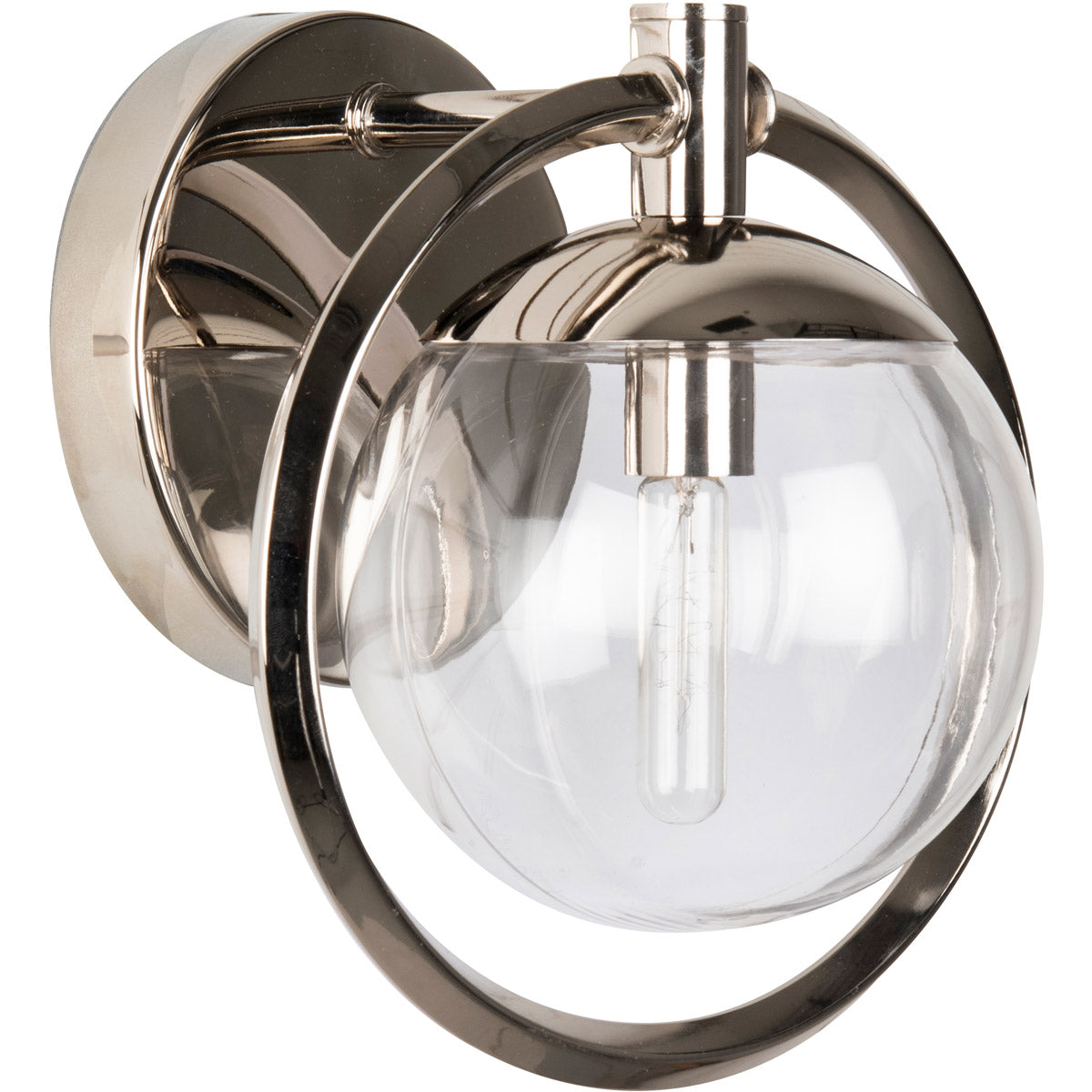 45501-PLN - Piltz 1 Light 10.13" Wide Vanity Light - Polished Nickel