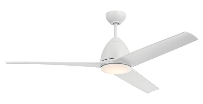 NTO54W3 - Nitro 54" 3 Blade Indoor Outdoor Ceiling Fan with Light Kit - White