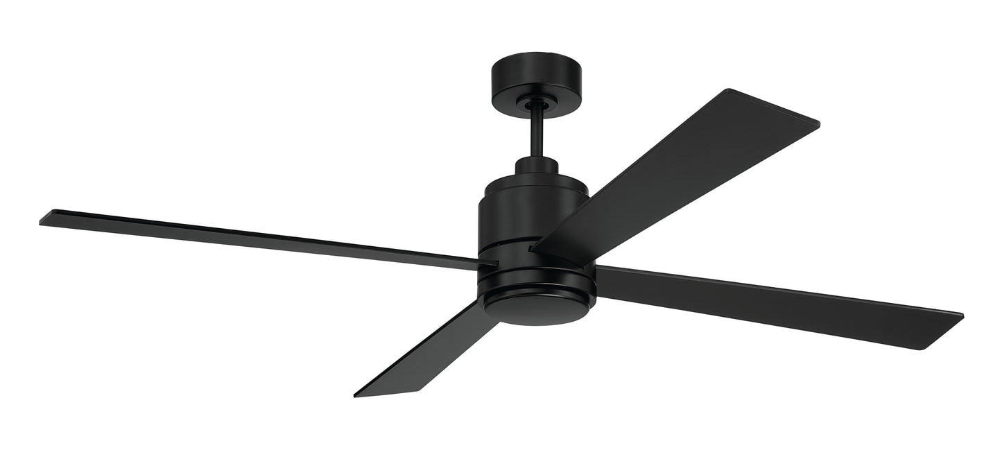 MCY60FB4 - McCoy 60" 4-blade ceiling fan with 2-wire HW wall control 60" 4 Blade Ceiling Fan with Light Kit - Flat Black