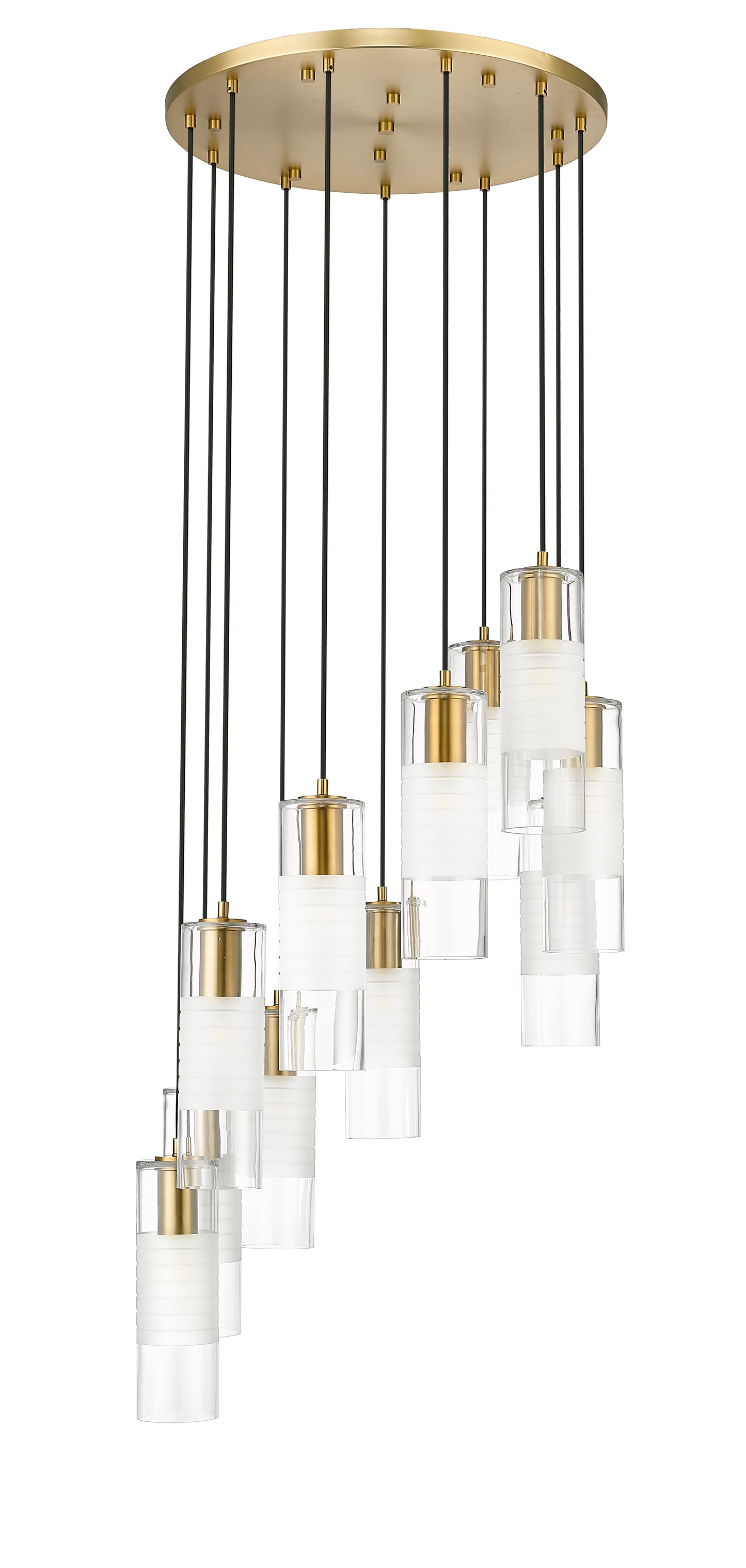 824P-11R-MGLD - Alton 11 Light 24" Chandelier - Modern Gold