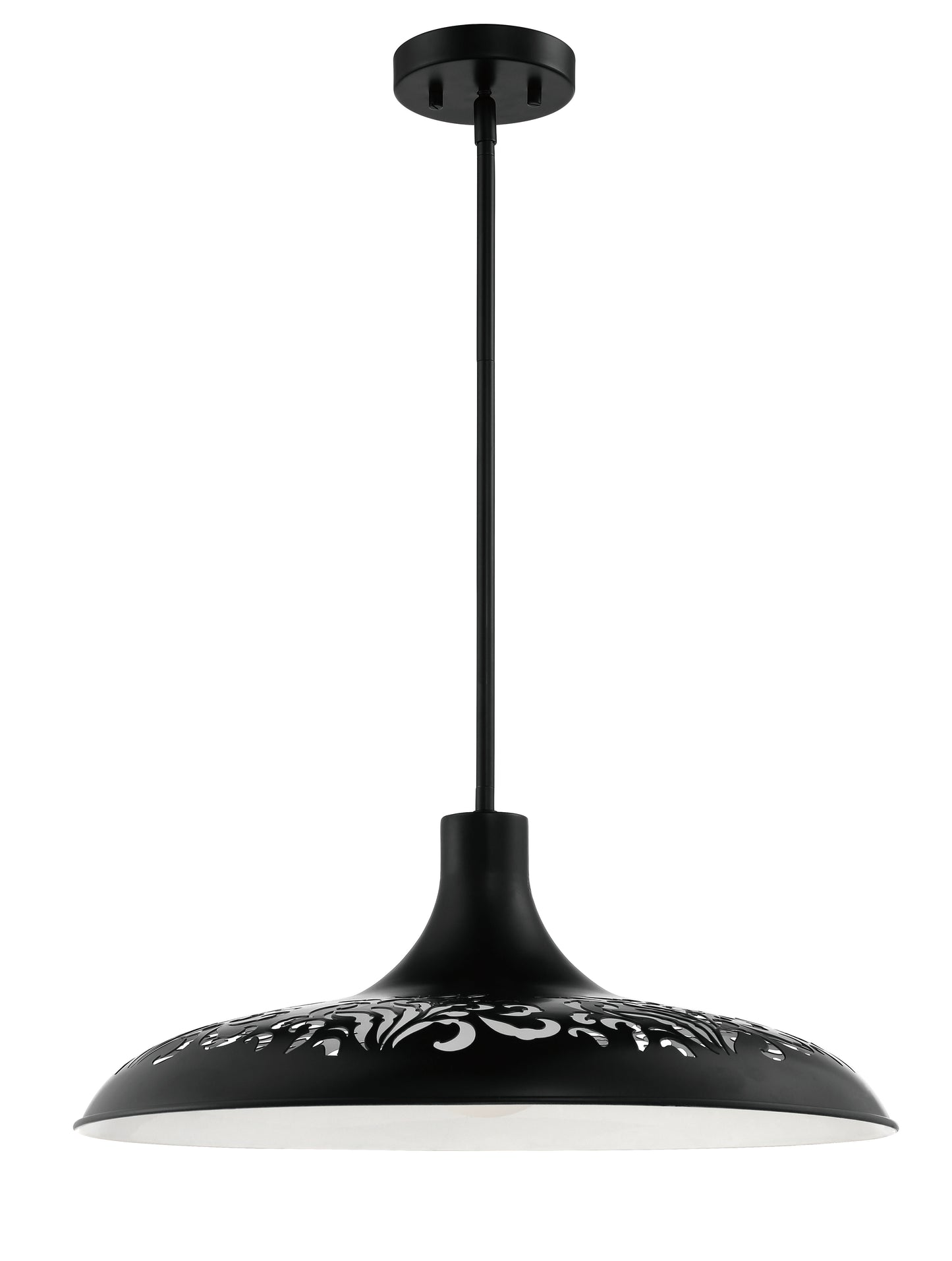 P965FB1 - 1 Light 21" Wide Pendant - Flat Black