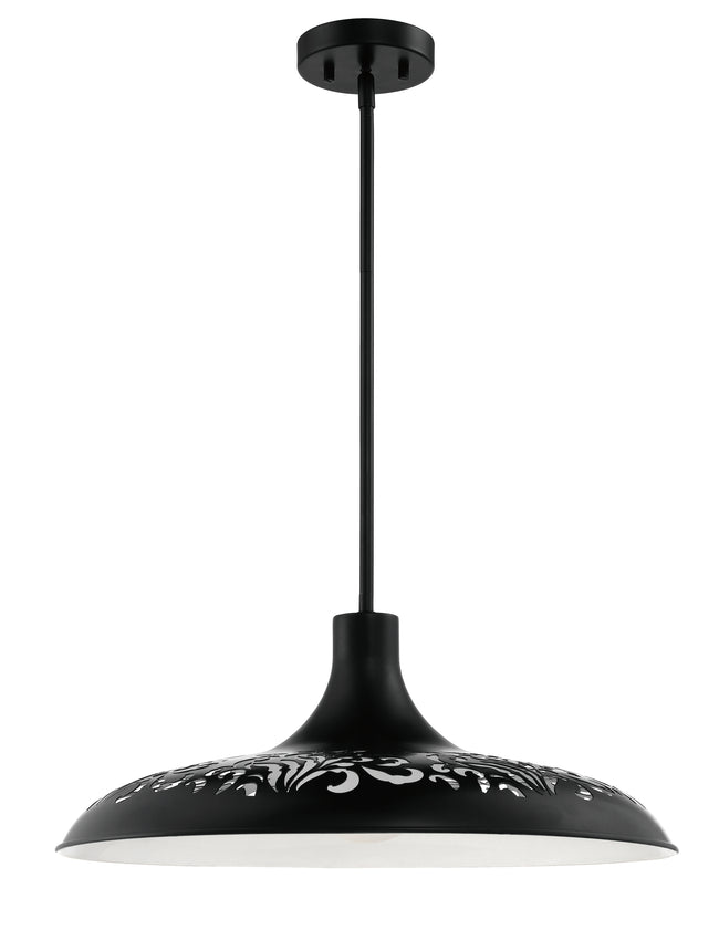 P965FB1 - 1 Light 21" Wide Pendant - Flat Black